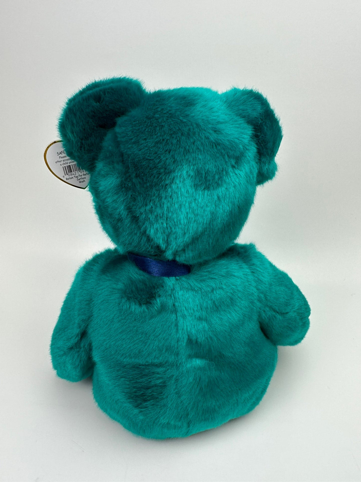 Ty Beanie Buddy “Teddy” the Teal Teddy Bear with Old Ty Bear Face! (14.5 inch)