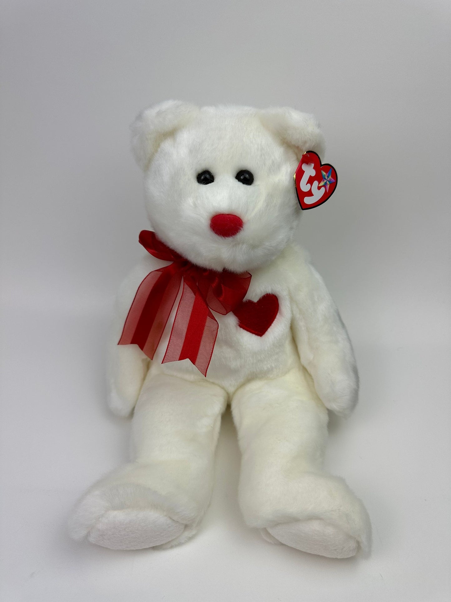 Ty Valentine’s Day Beanie Buddy “Valentino” The White Bear (13.5 inch)