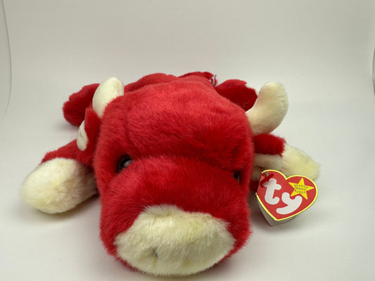 Ty Beanie Buddy “Snort” the Red Bull  (14 inch)