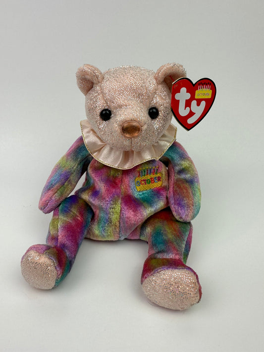 Ty Beanie Baby October the Birthday Bear - Opal Birthstone Bear (7 inch)