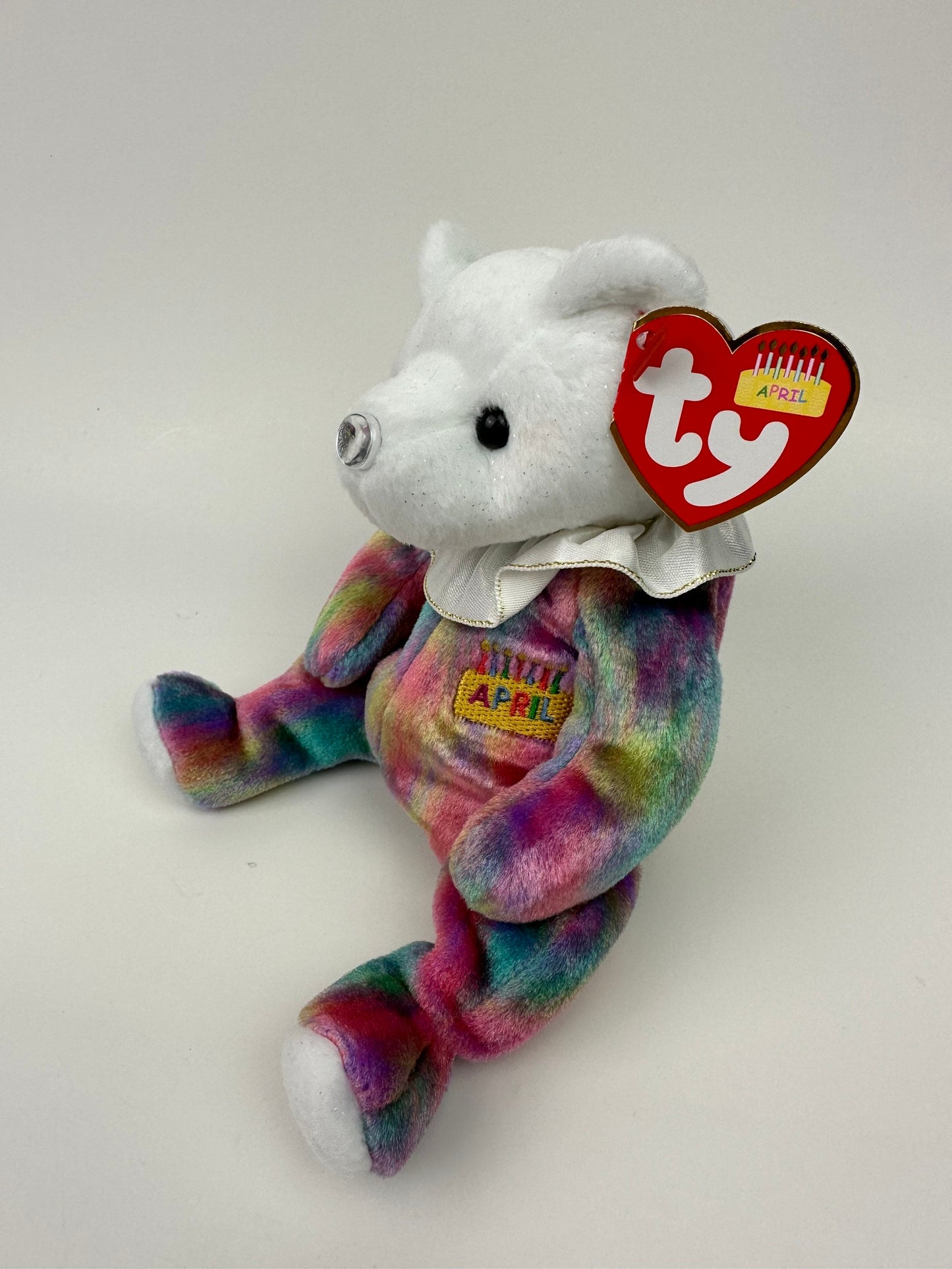 Ty Beanie Baby April the Birthday Bear - Diamond Birthstone Bear (7 inch)