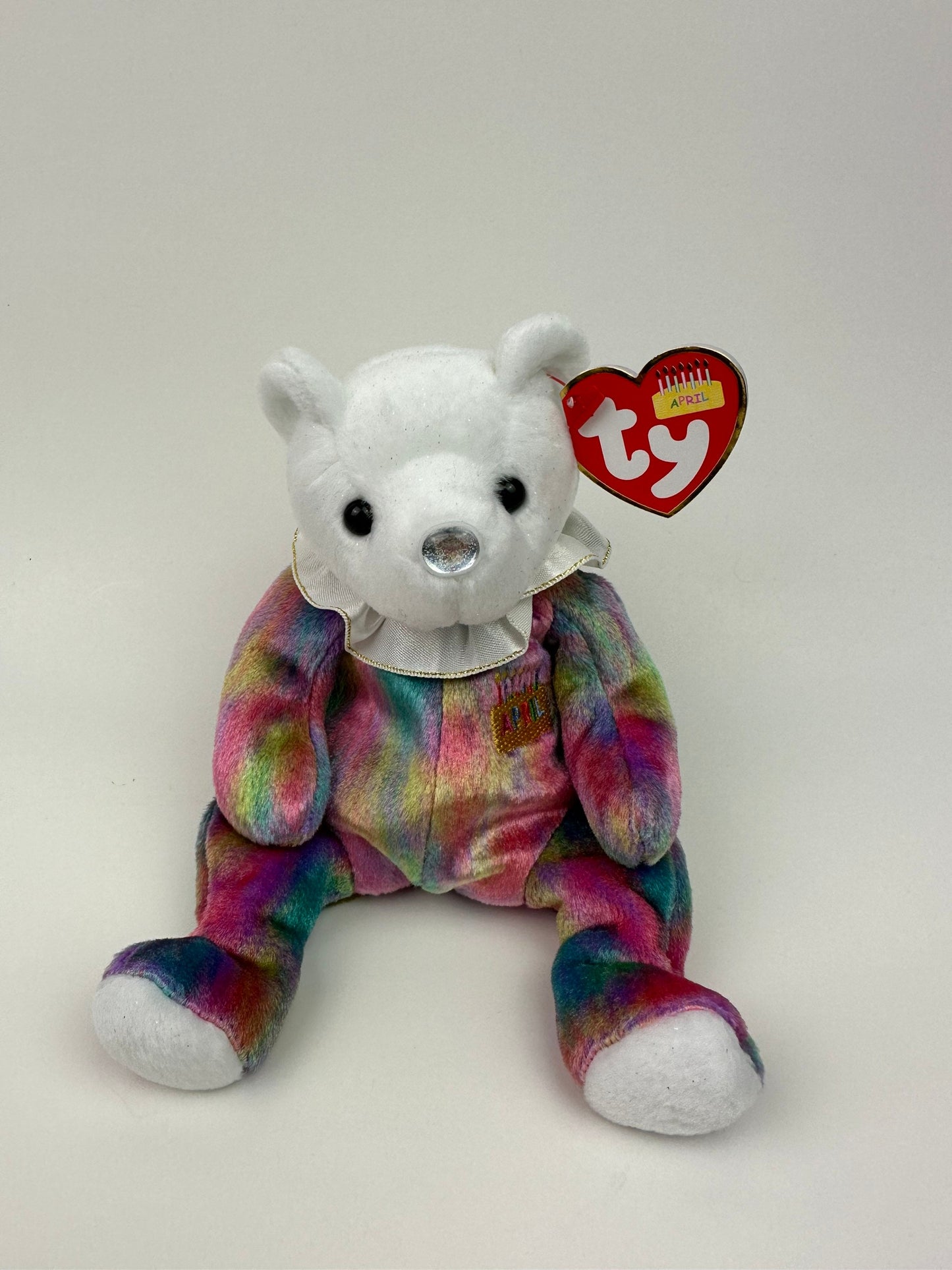 Ty Beanie Baby April the Birthday Bear - Diamond Birthstone Bear (7 inch)