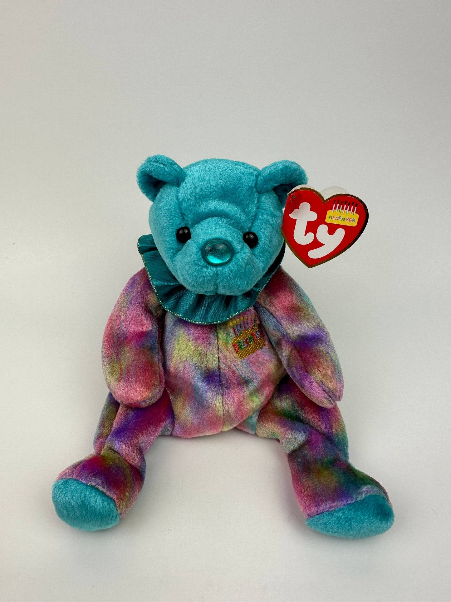 Ty Beanie Baby December the Birthday Bear - Turquoise Birthstone Bear (7 inch)