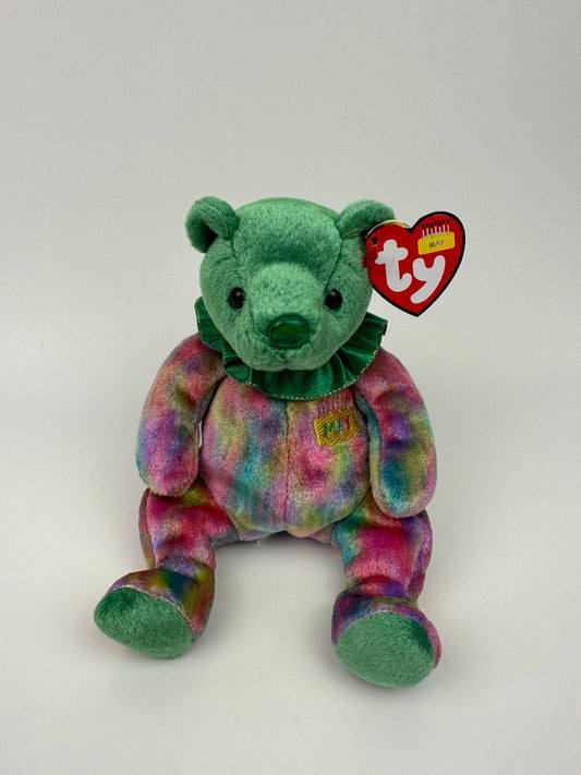 Ty Beanie Baby May the Birthday Bear - Emerald Birthstone Bear (7 inch)