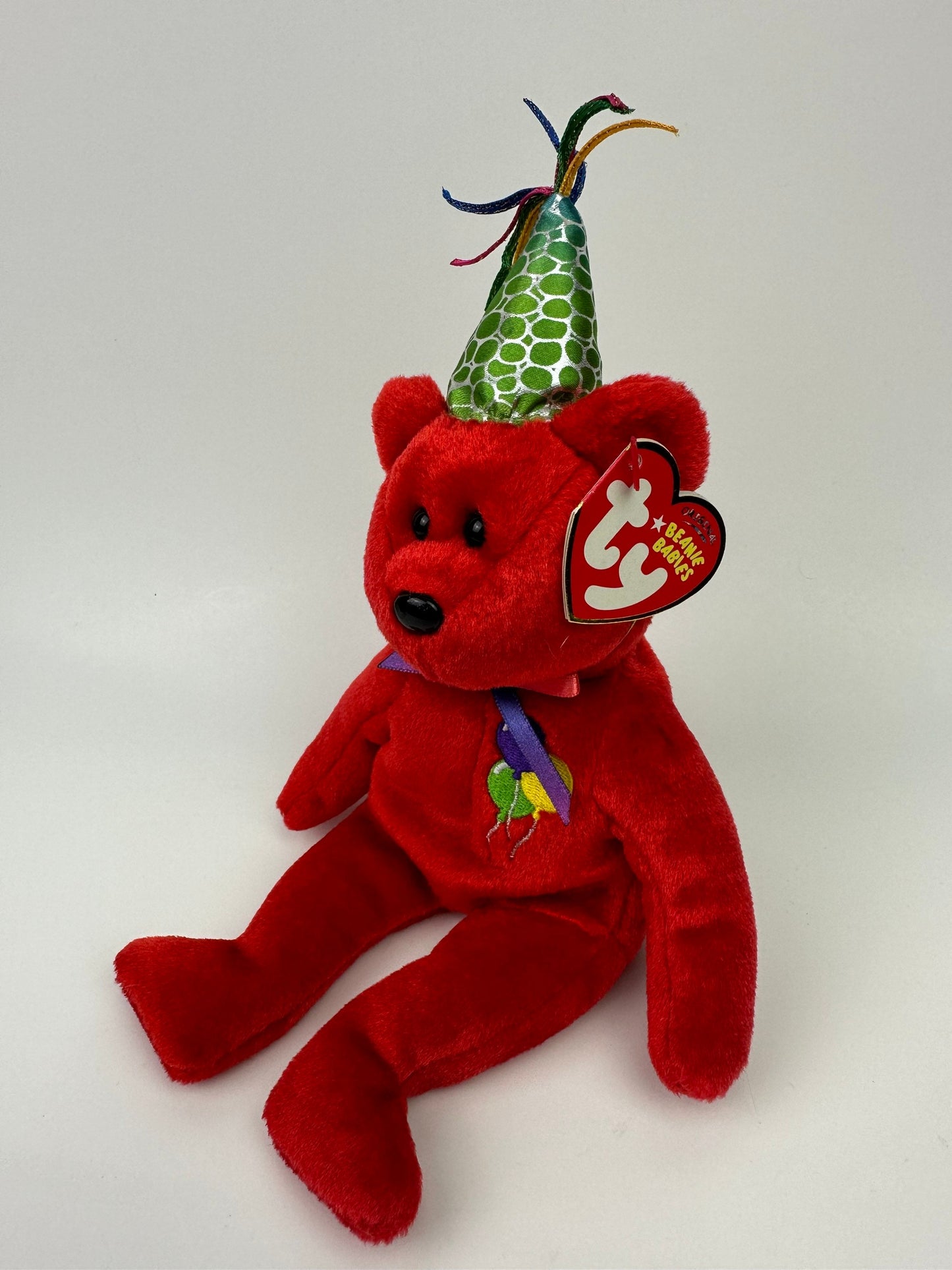 Ty Beanie Baby “Happy Birthday” the Red Party Hat Bear! (8.5 inch)