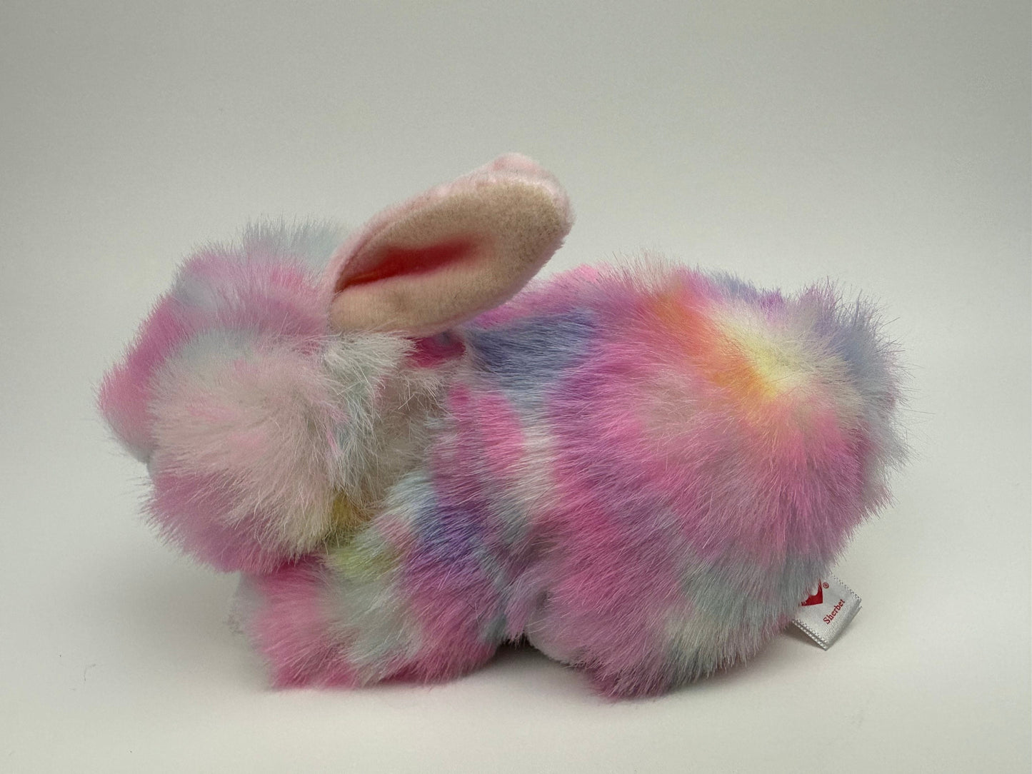 Ty Beanie Baby “Sherbet” the Multi-Coloured Bunny Rabbit  - No Hang Tag (6 inch)