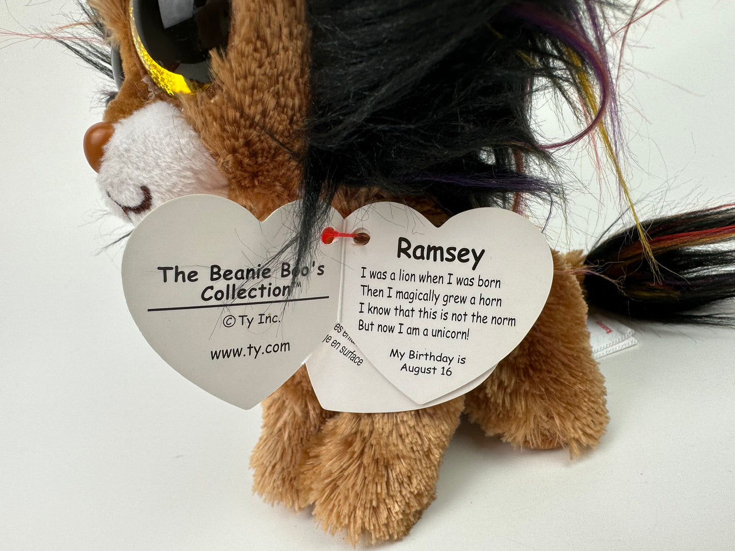 Ty Beanie Boo “Ramsey” the Unicorn Lion (6 inch)