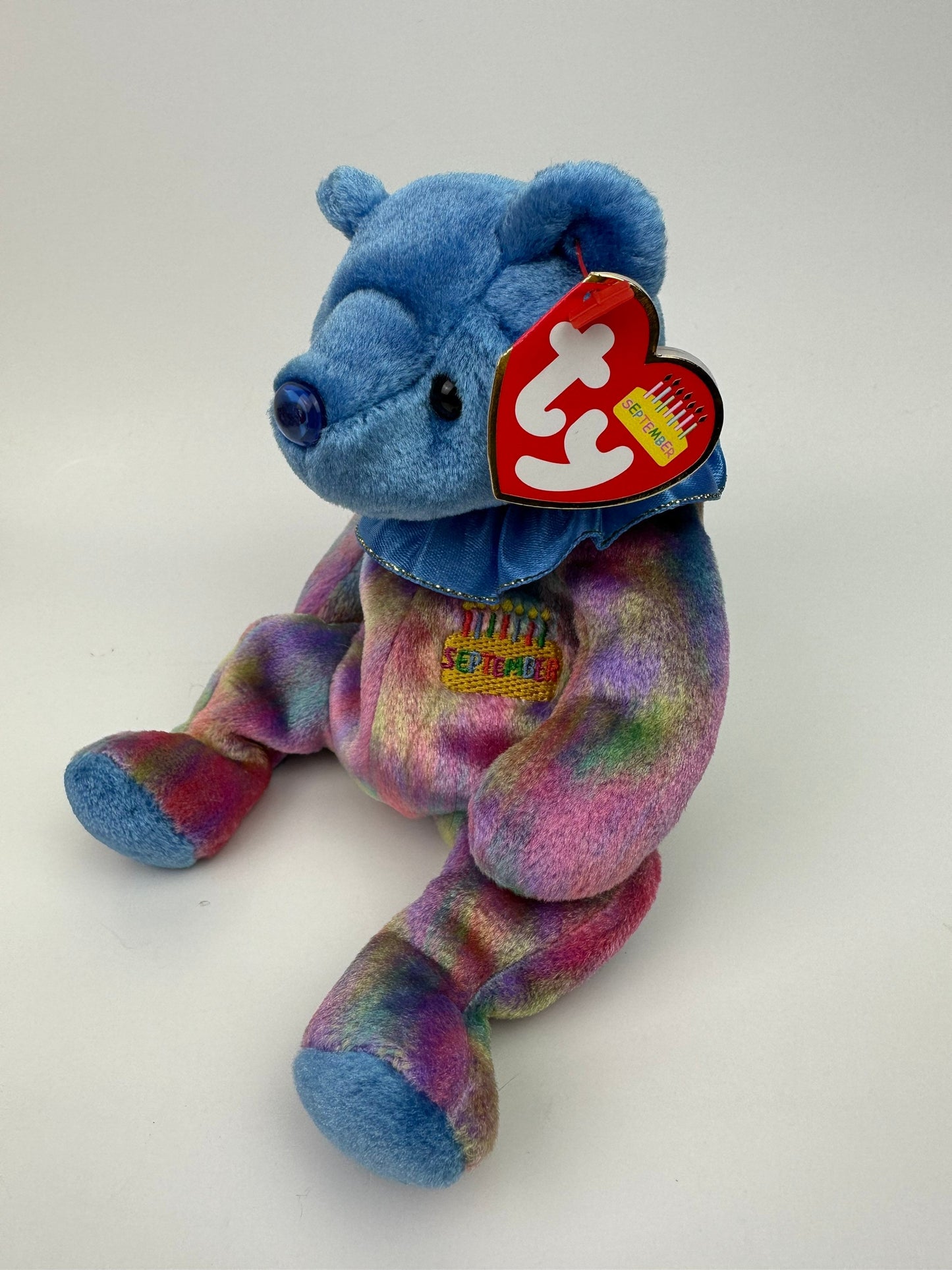 Ty Beanie Baby September the Birthday Bear - Sapphire Bear (7 inch)