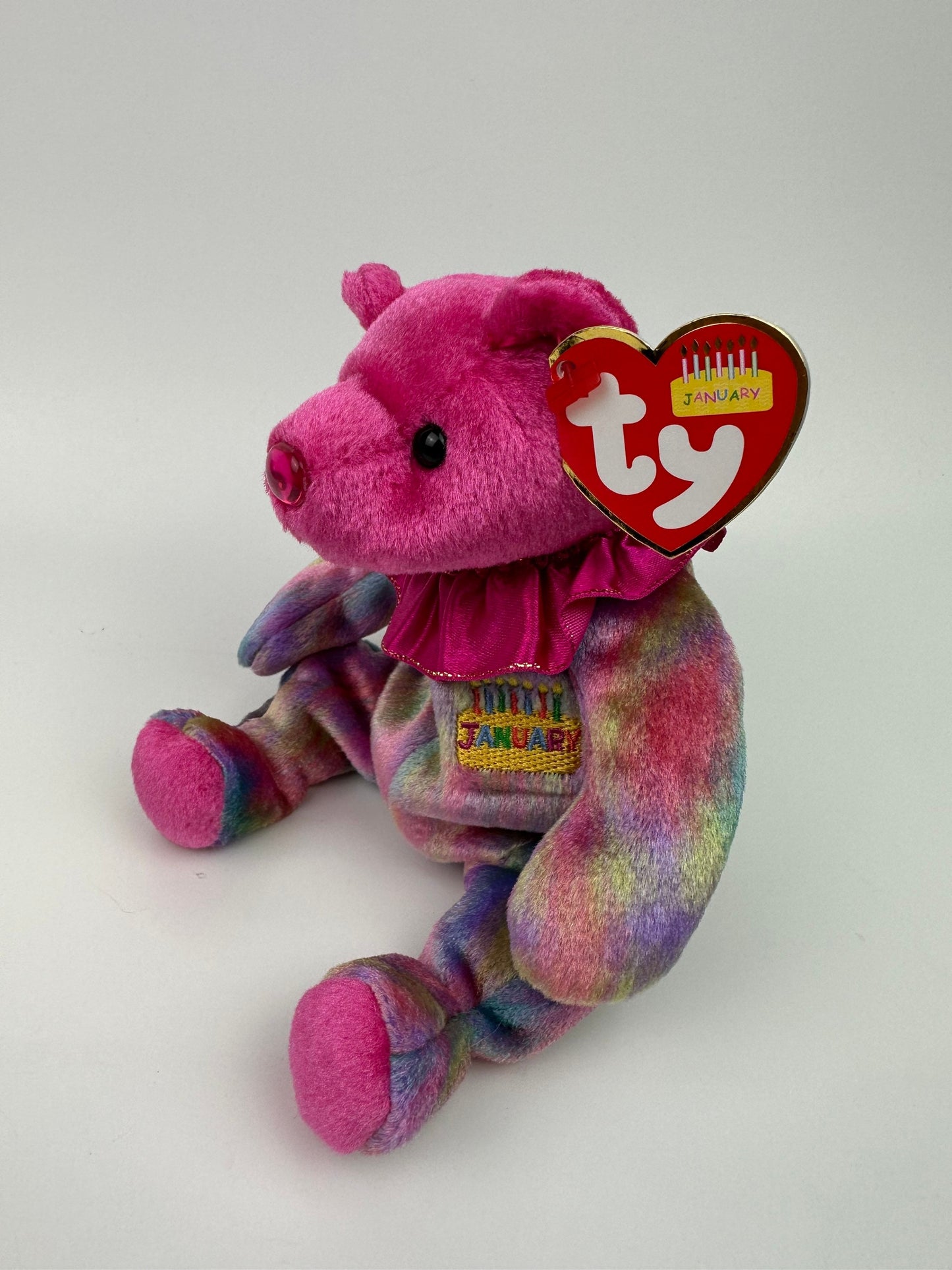 Ty Beanie Baby January the Birthday Bear - Garnet Bear (7 inch)