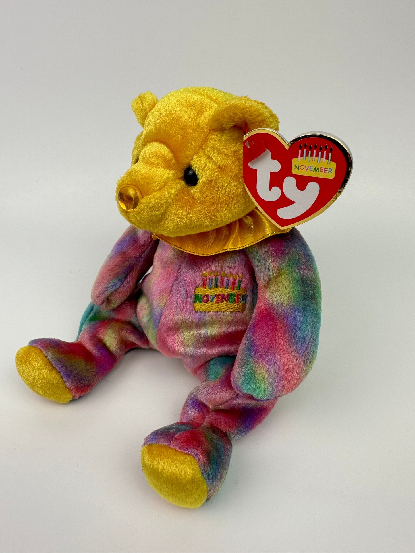 Ty Beanie Baby November the Birthday Bear - Topaz Birthstone Bear (7 inch)