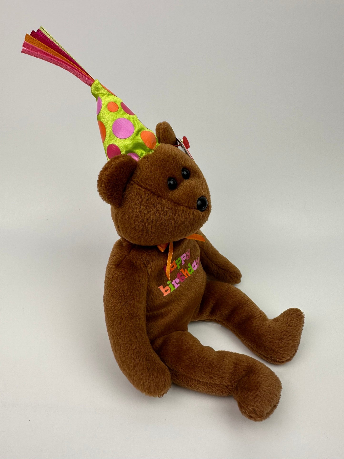 Ty Beanie Baby “Happy Birthday” Bears wearing Party Hat! (9 inch)