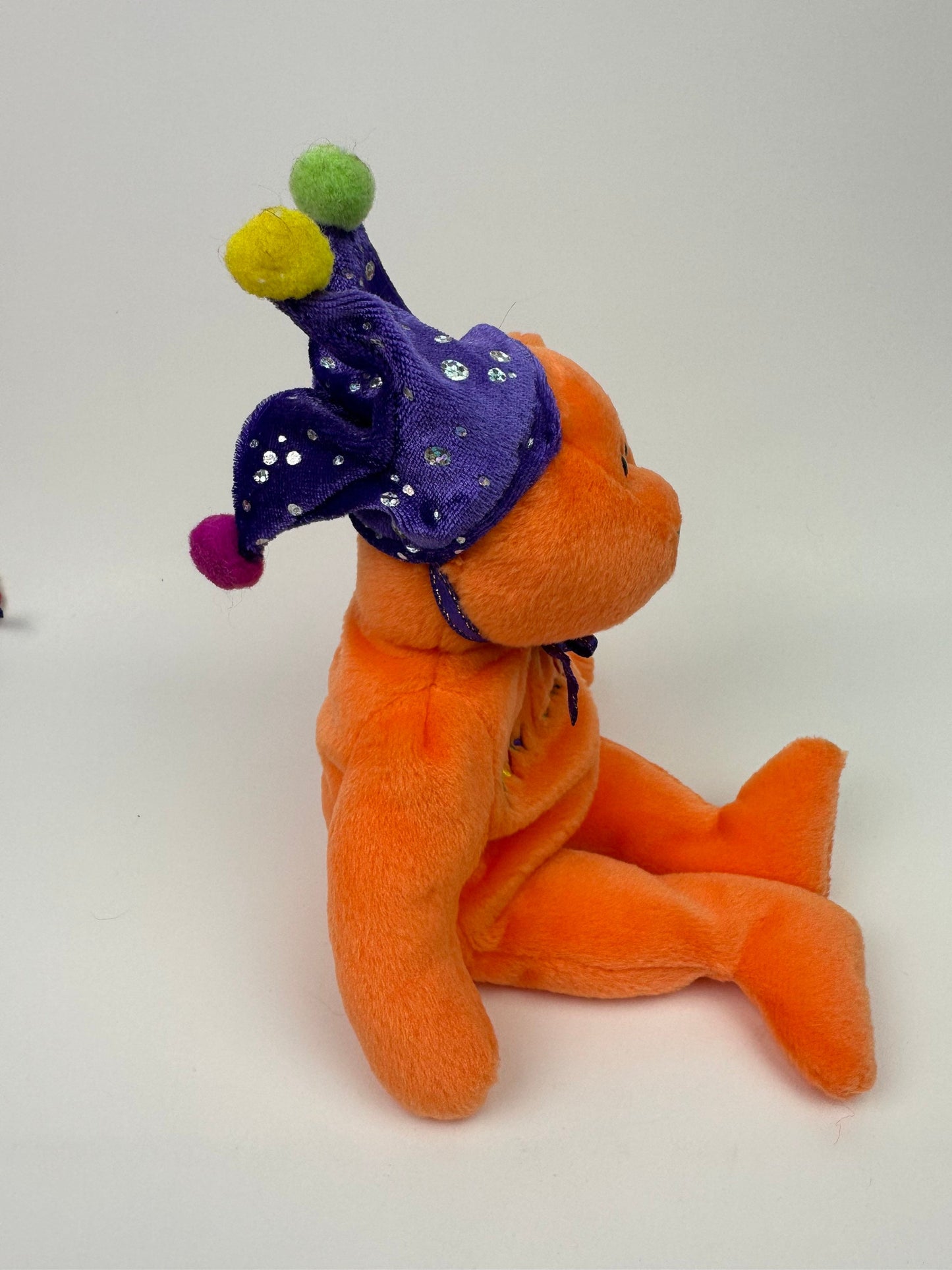 Ty Beanie Baby “Happy Birthday” the Orange Birthday Bear! (9 inch)