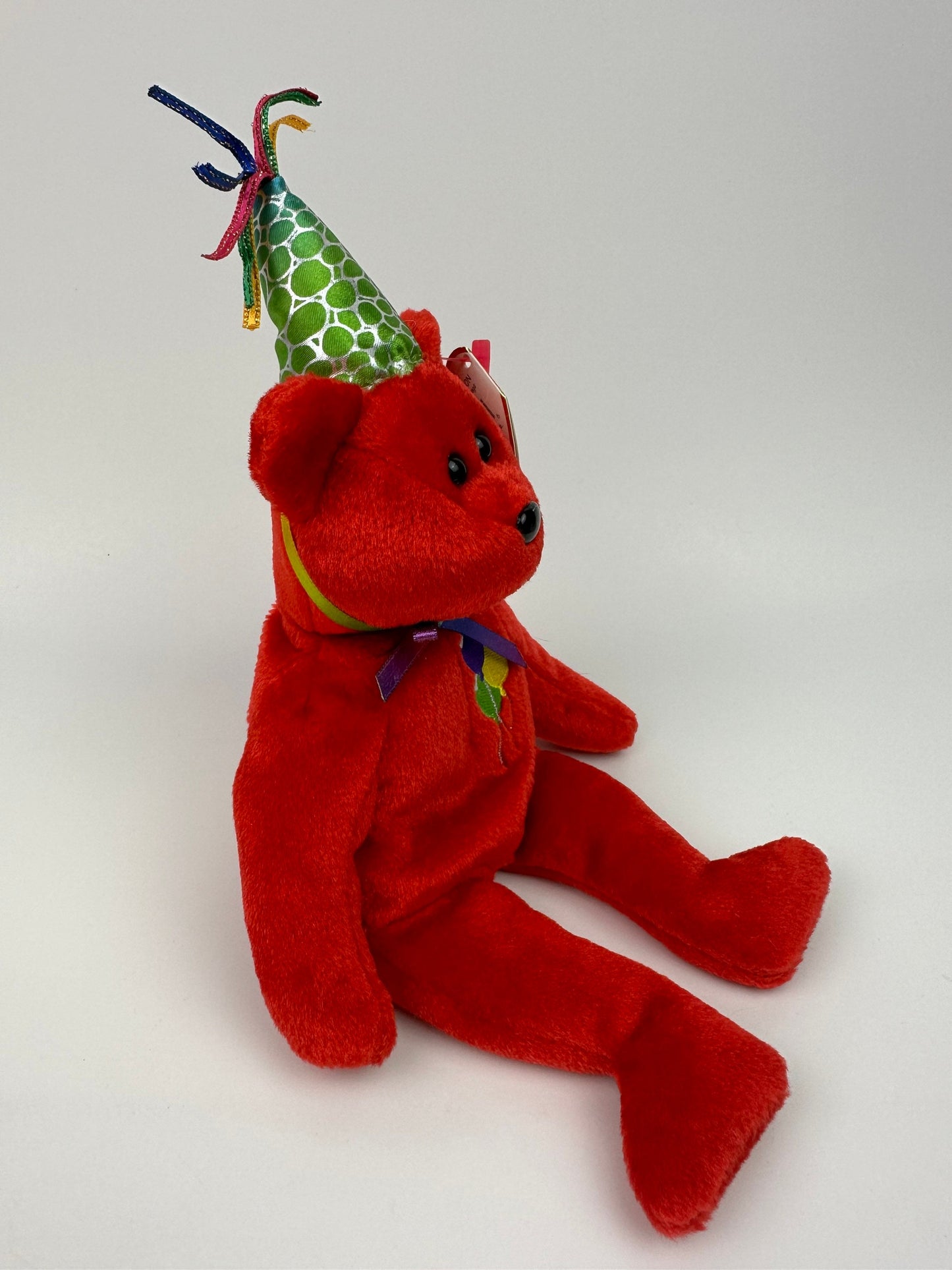 Ty Beanie Baby “Happy Birthday” the Red Party Hat Bear! (8.5 inch)