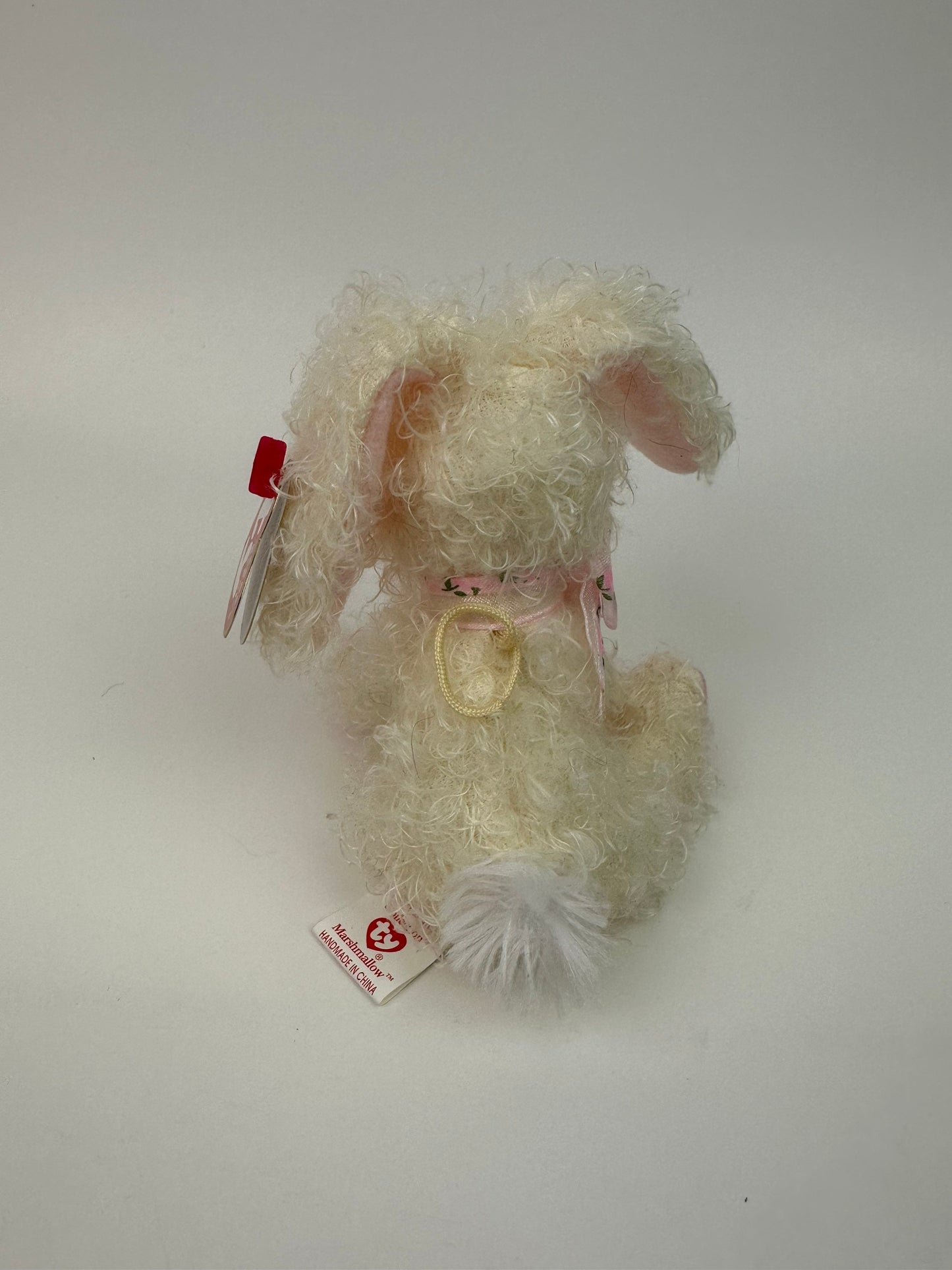 Ty Basket Beanie “Marshmallow” the Bunny Rabbit! *Small Basket Beanie* (4 inch)