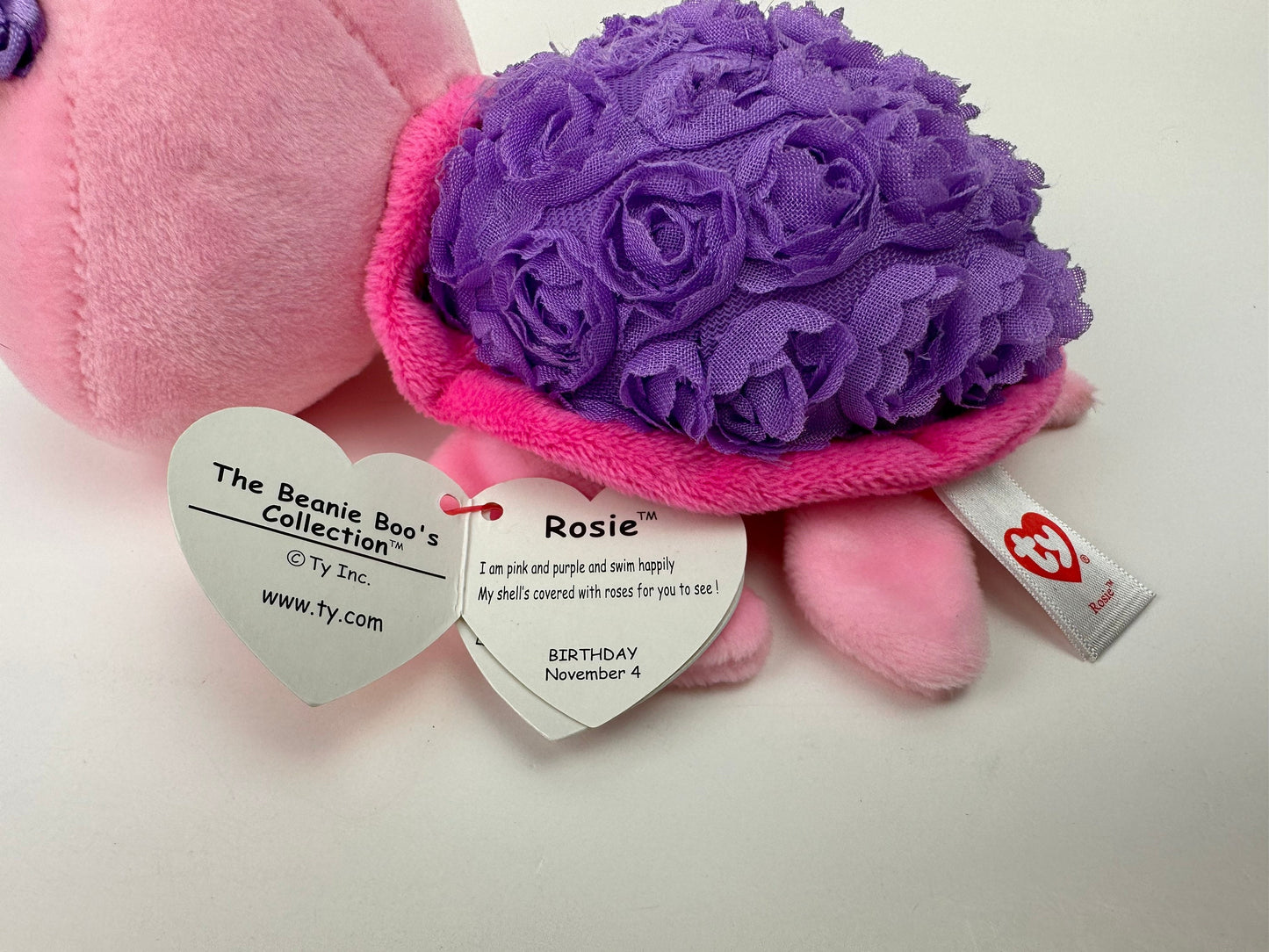 Ty Beanie Boo “Rosie” the Pink and Purple Turtle Plush (6 inch)