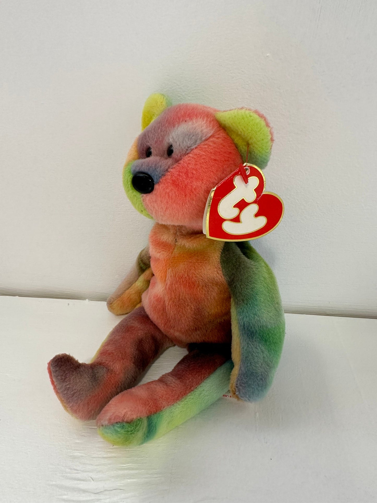 Ty Beanie Baby “Garcia” the Tie-Dye Bear - 3rd Generation - Non Mint Tag See Photos *Rare* (8.5 inch)