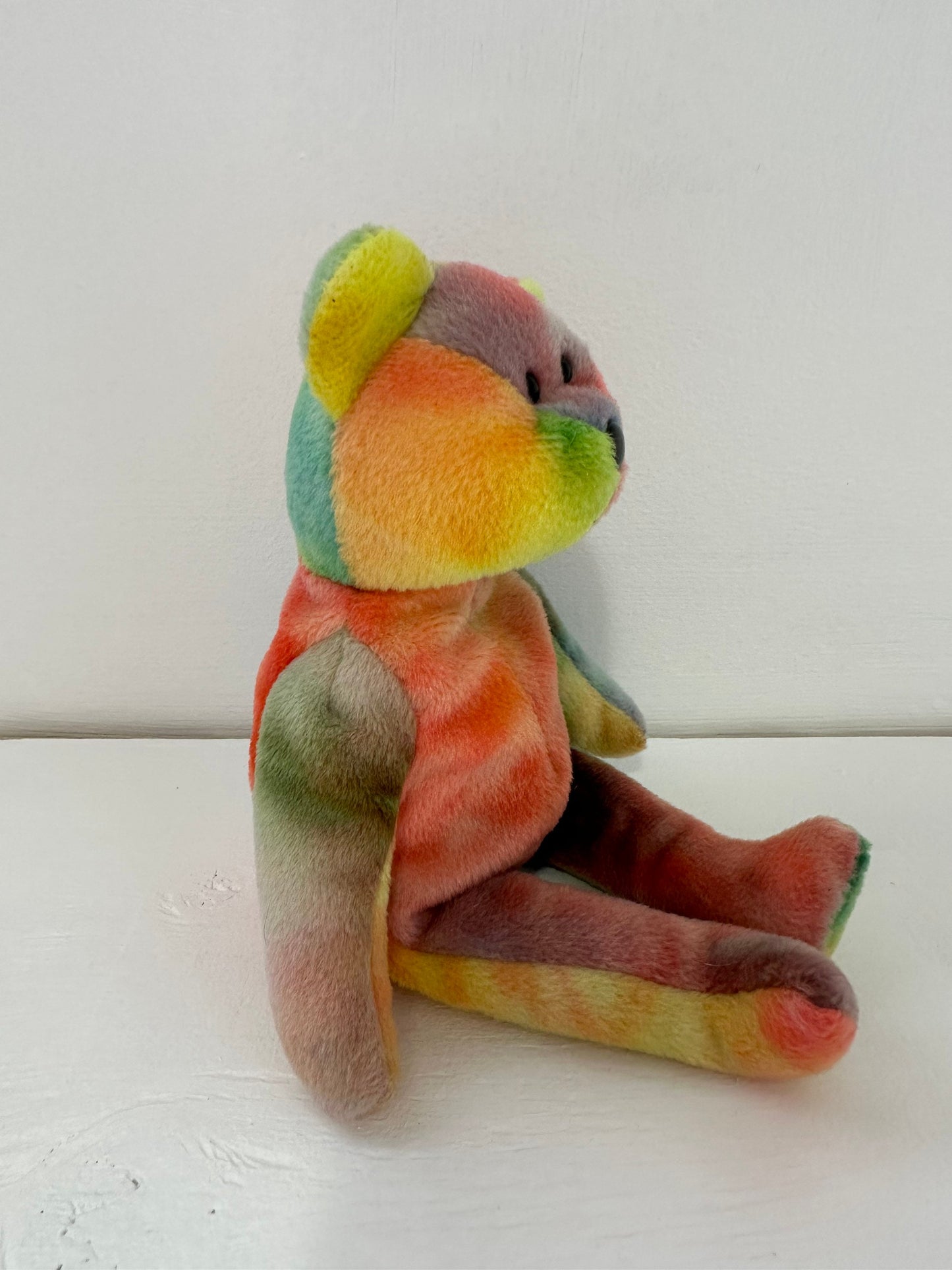 Ty Beanie Baby “Garcia” the Tie-Dye Bear - 3rd Generation - Non Mint Tag See Photos *Rare* (8.5 inch)