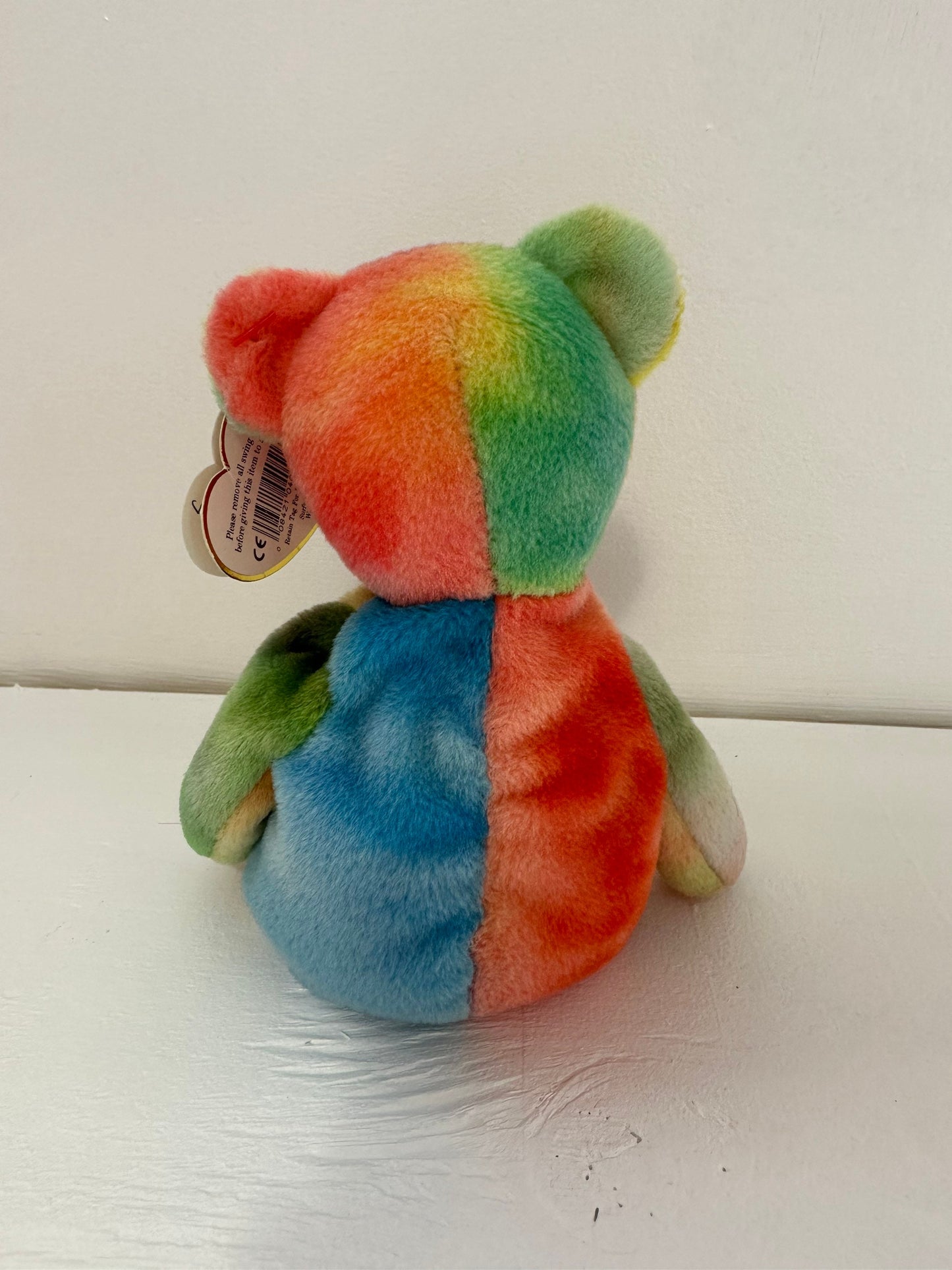 Ty Beanie Baby “Garcia” the Tie-Dye Bear - 3rd Generation - Non Mint Tag See Photos *Rare* (8.5 inch)