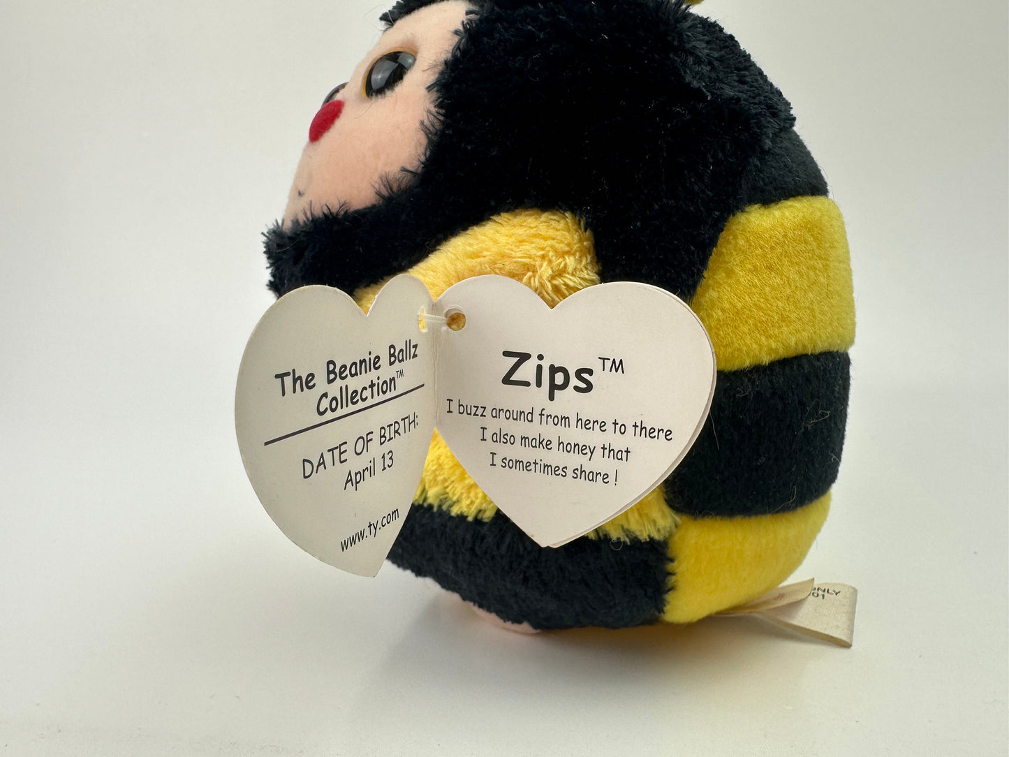 Ty Beanie Ballz “Zips” the Bumblebee Ball (5 inch)