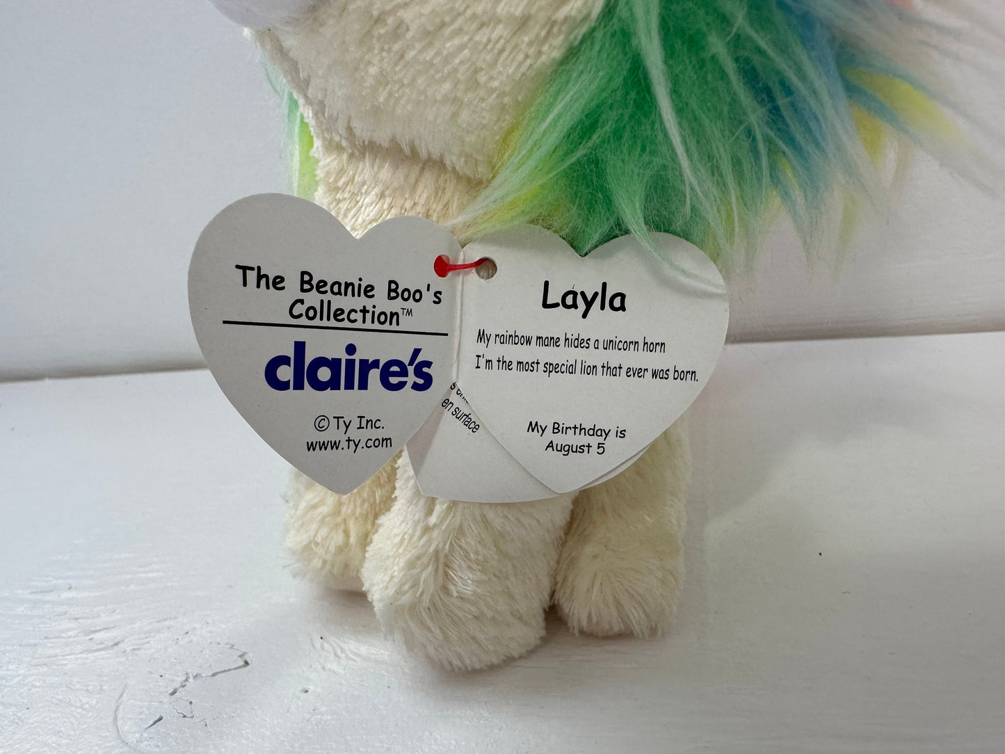 Ty Beanie Boo “Layla” the Adorable Lion - Claire’s Exclusive *Rare* (6 inch)