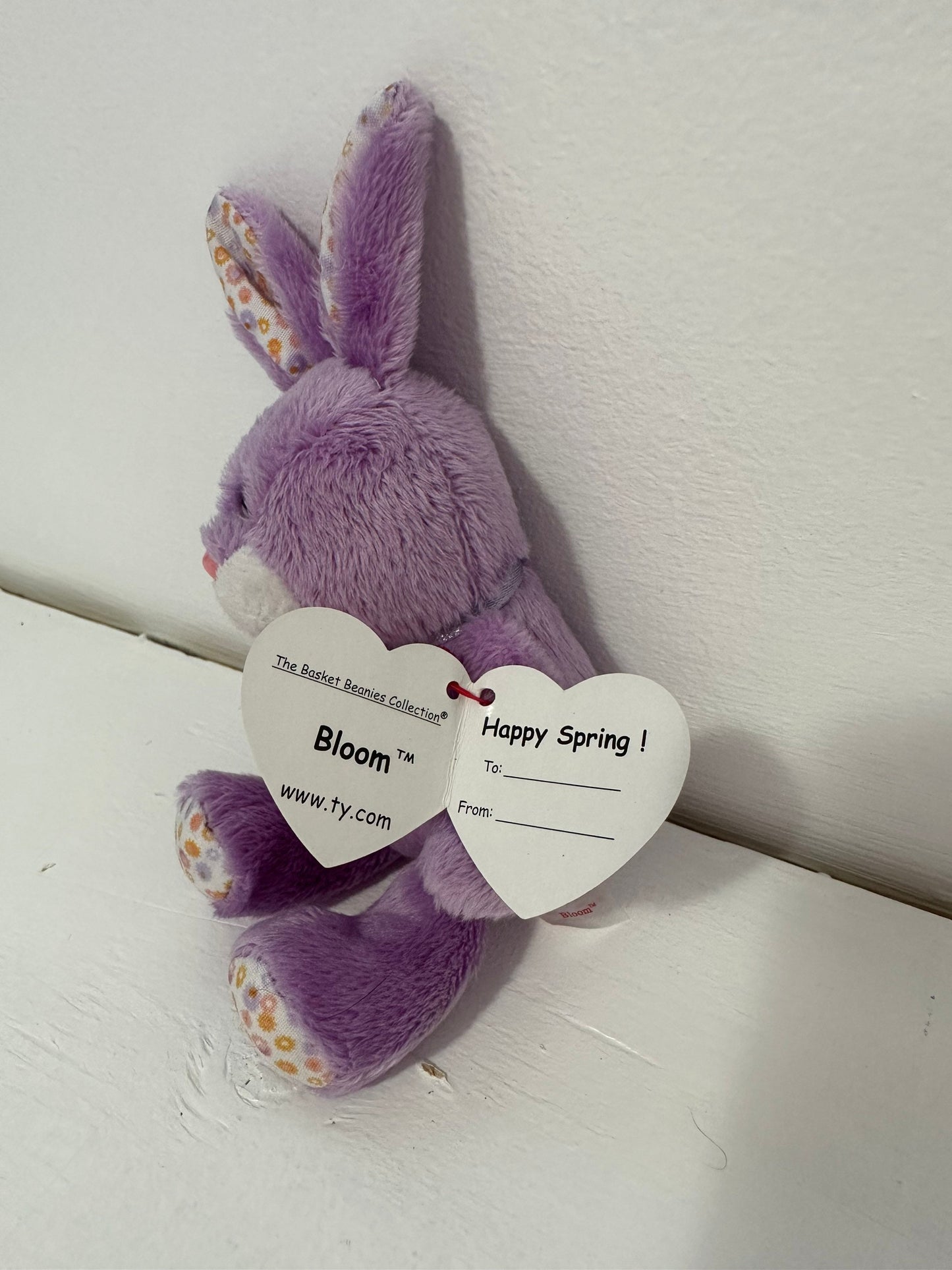 Ty Basket Beanie “Bloom” the Purple Bunny Rabbit! *Small Basket Beanie* (4 inch)