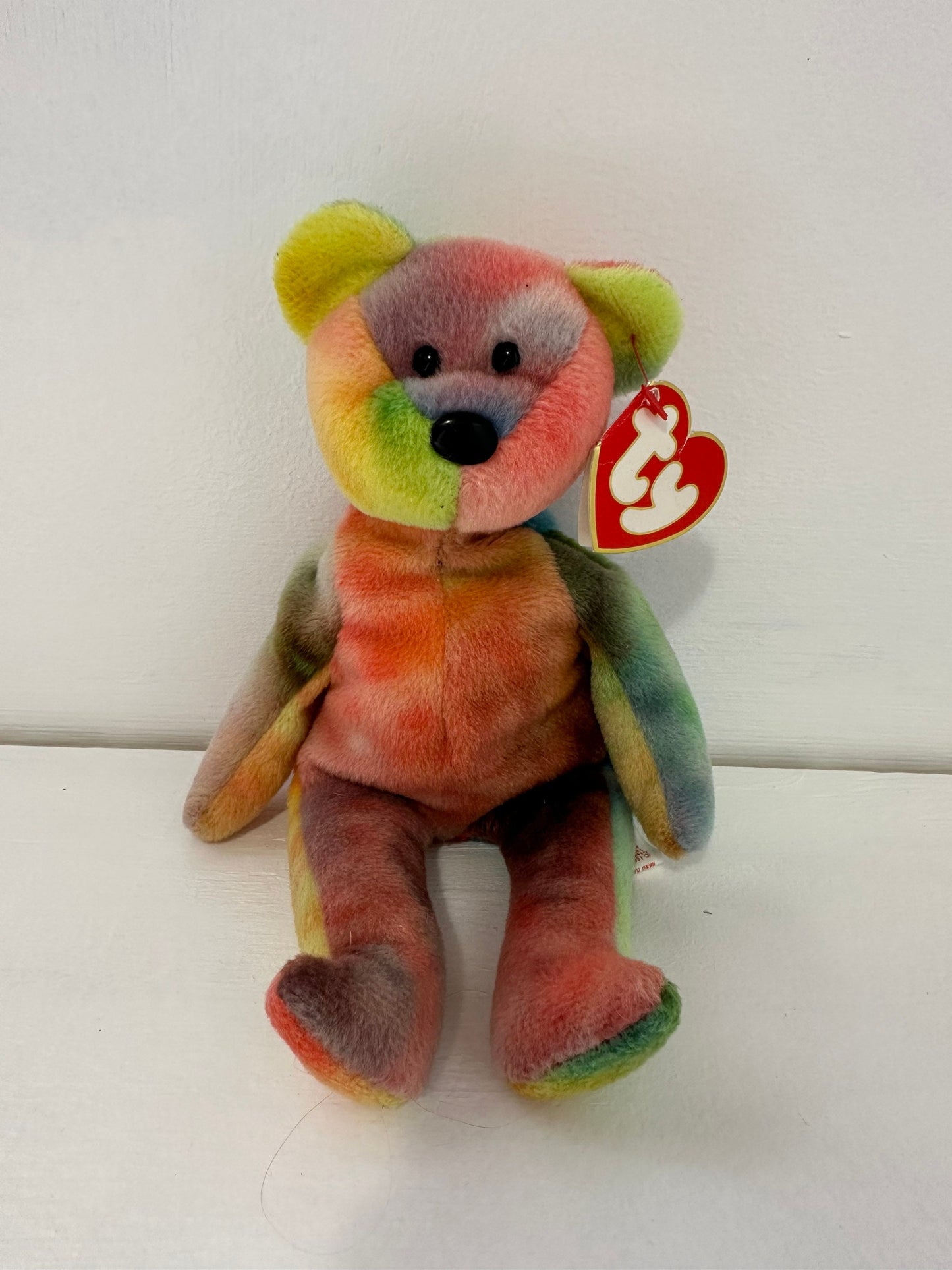 Ty Beanie Baby “Garcia” the Tie-Dye Bear - 3rd Generation - Non Mint Tag See Photos *Rare* (8.5 inch)