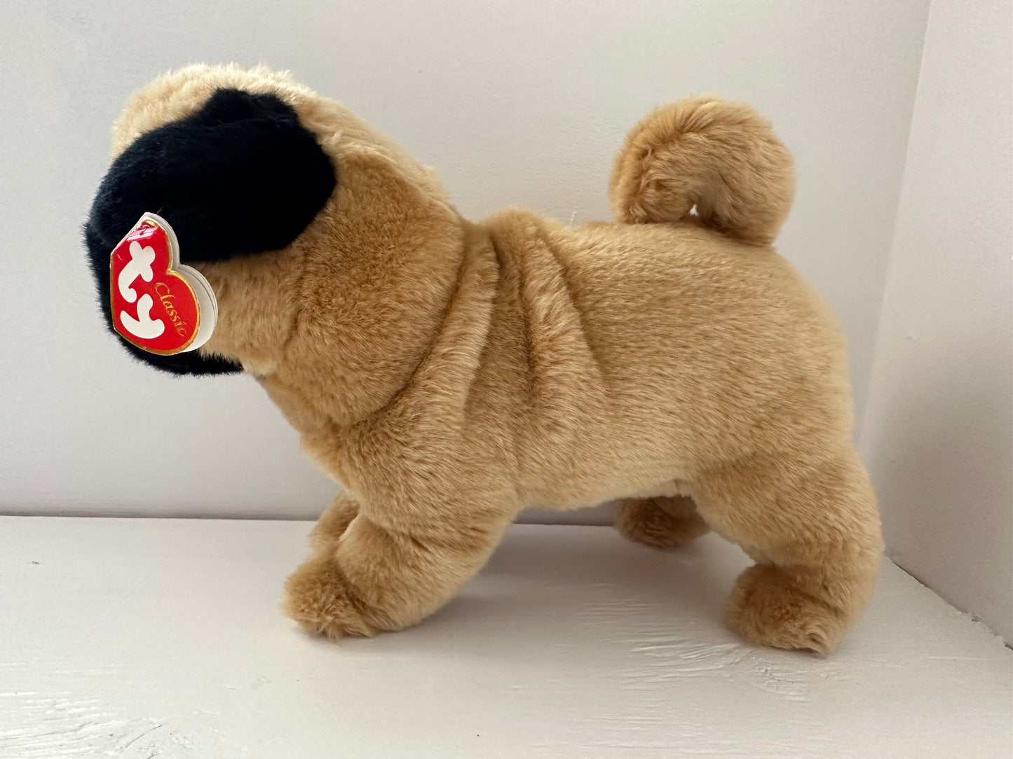 Ty Classics Collection “Dax” the Adorable Pug Dog  *Rare* (12 inch)