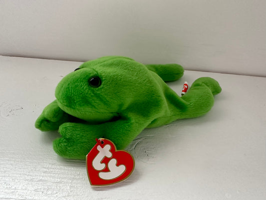 Ty Beanie Baby “Legs” the Frog - *3rd Generation Hang Tag, 2nd Generation Tush Tag* - EXTREMELY RARE! (9 inch)