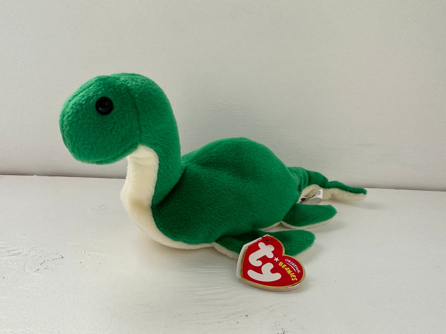 Ty Beanie Baby “Ness-E” the Loch Ness Monster (Version WITH the Logo) - UK Exclusive *Rare* (10 inch)