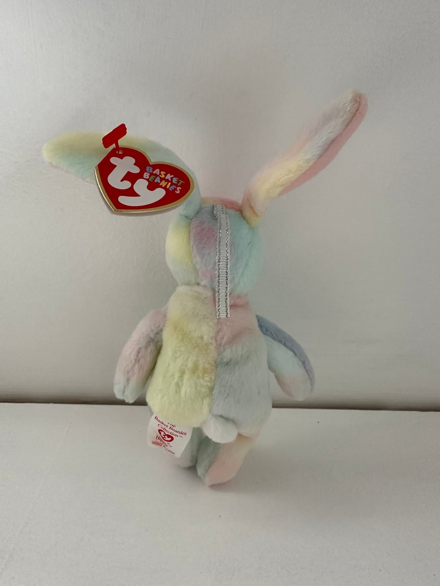 Ty Basket Beanie “Hippie” the Tie Dye Bunny Rabbit! *Small Basket Beanie - Colours Vary* (4 inch)