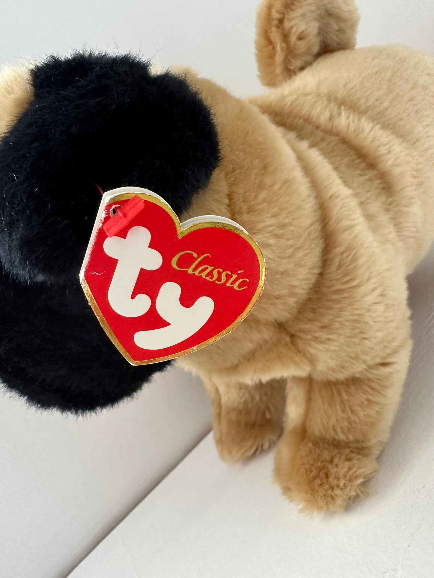 Ty Classics Collection “Dax” the Adorable Pug Dog  *Rare* (12 inch)