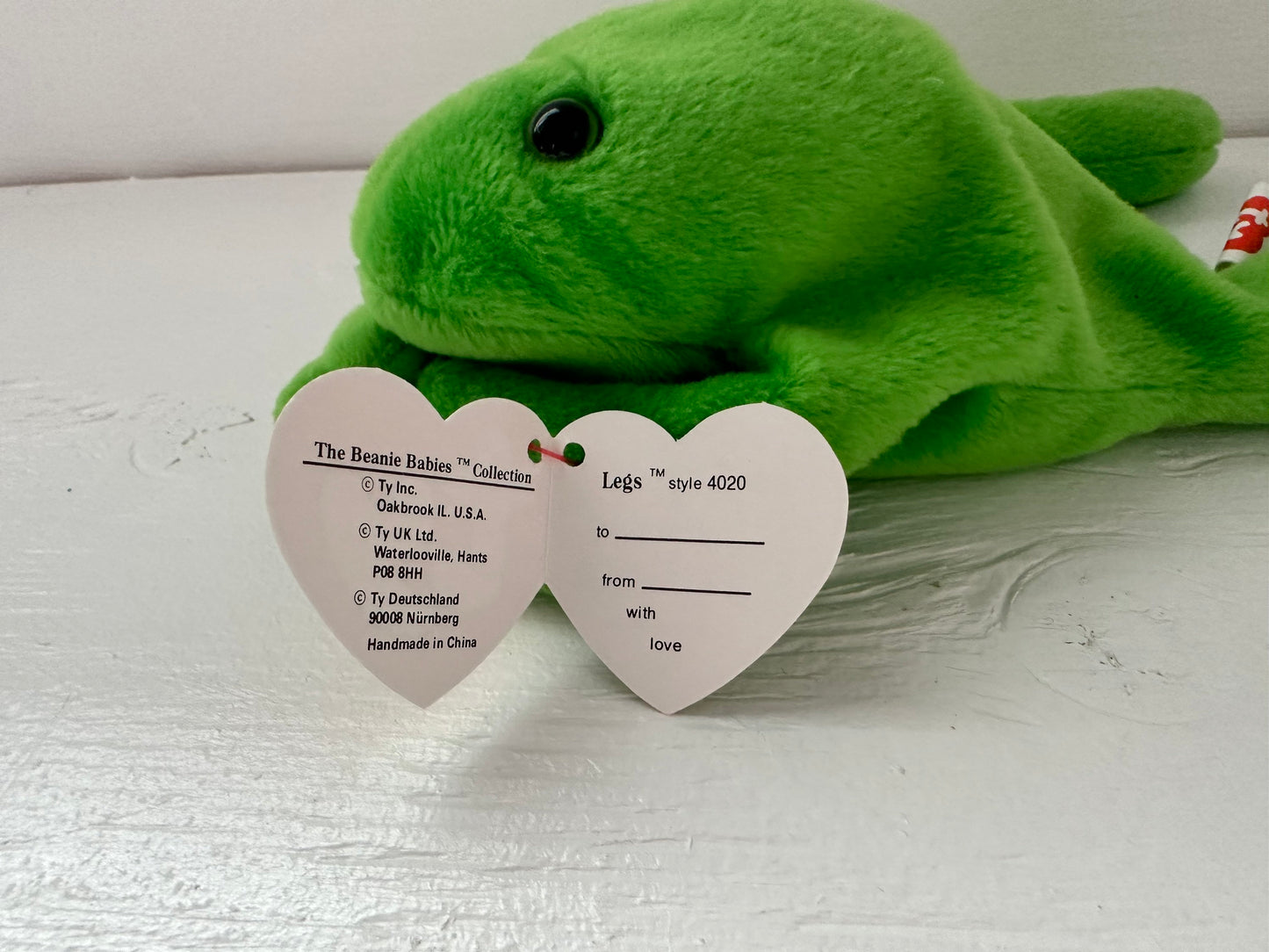 Ty Beanie Baby “Legs” the Frog - *3rd Generation Hang Tag, 2nd Generation Tush Tag* - EXTREMELY RARE! (9 inch)