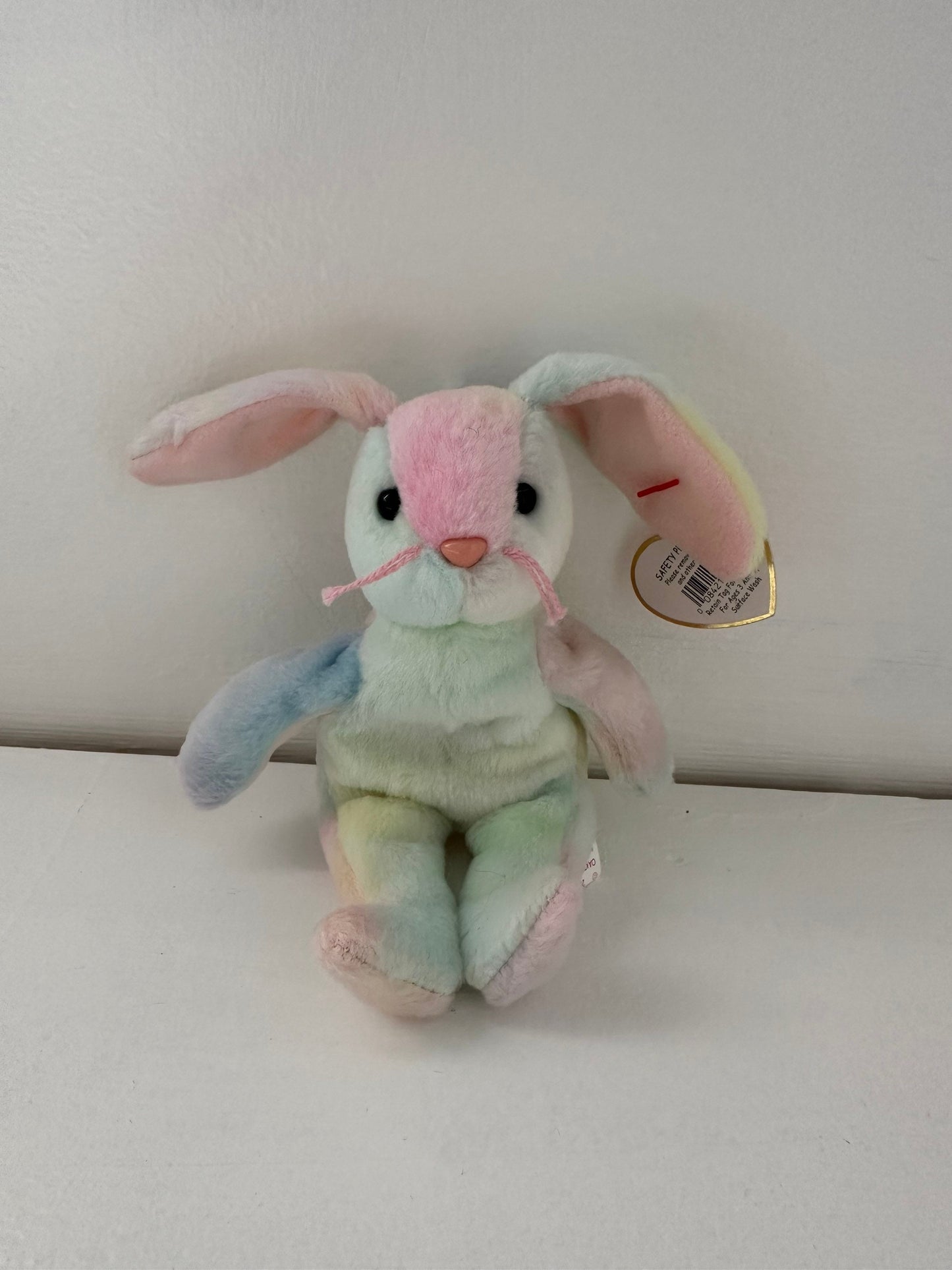 Ty Basket Beanie “Hippie” the Tie Dye Bunny Rabbit! *Small Basket Beanie - Colours Vary* (4 inch)