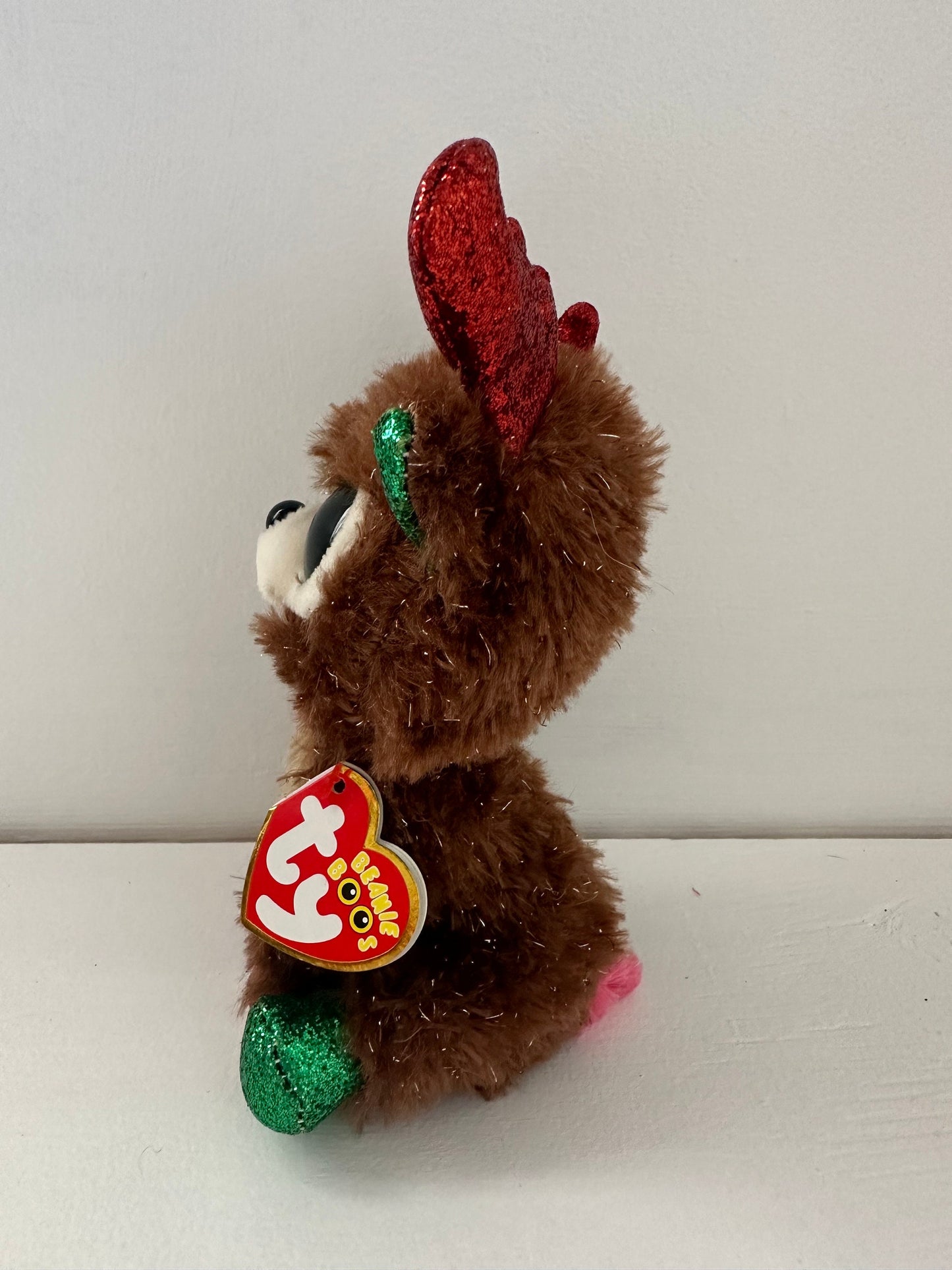 Ty Beanie Boo “Fudge” the Holiday Reindeer (6 inch)