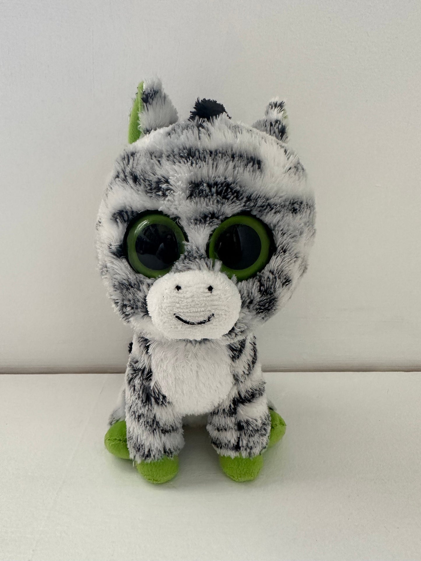 Ty Beanie Boo “Zig-Zag” the Cute Zebra - Purple Tag - No Hang Tag (6 inch)