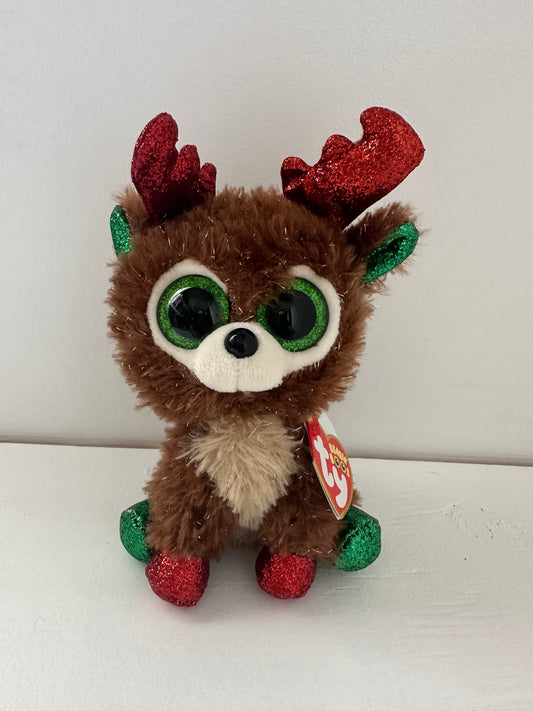 Ty Beanie Boo “Fudge” the Holiday Reindeer (6 inch)