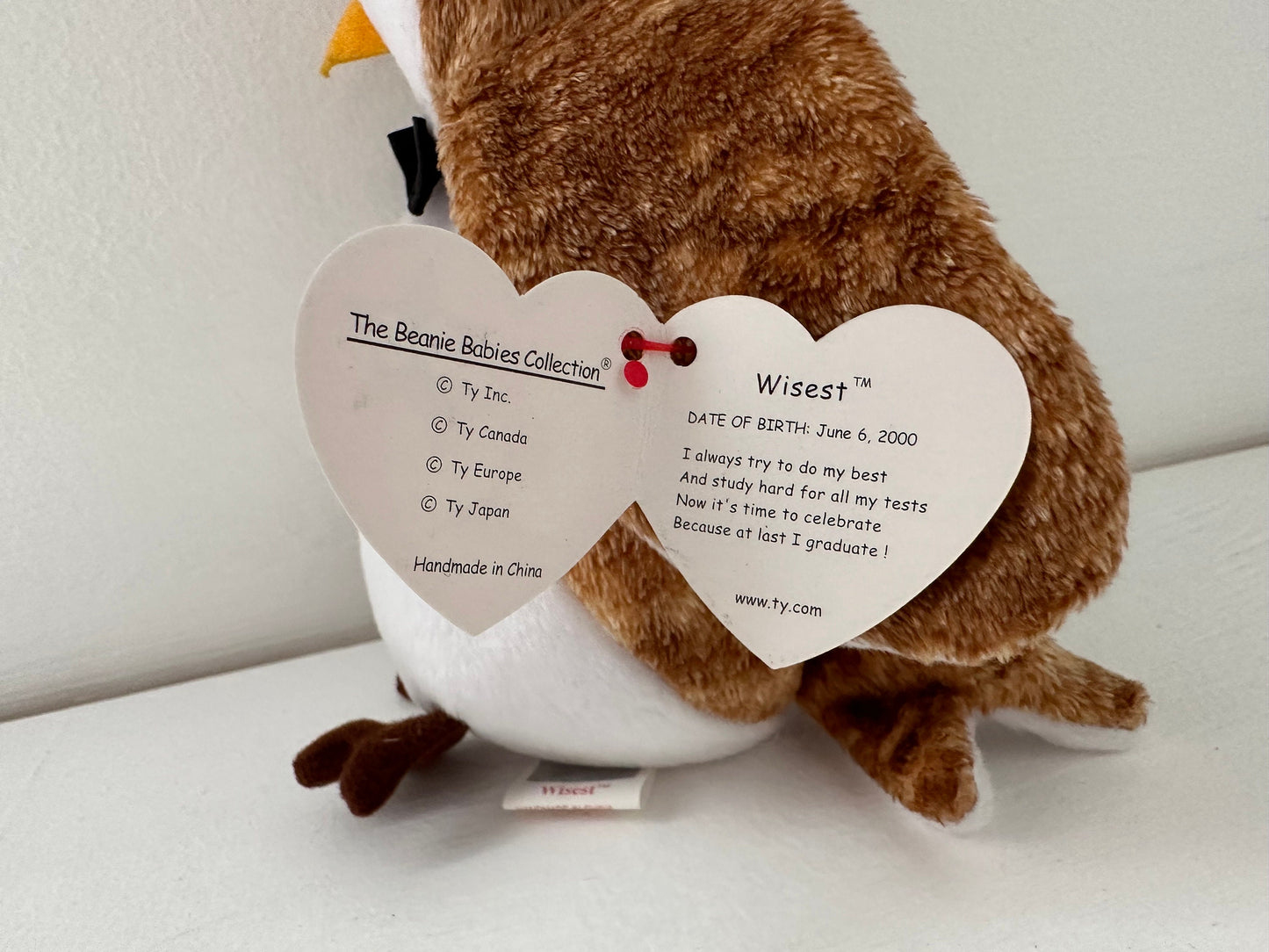 Ty Beanie Baby “Wisest” the Class of 2000 Graduation Owl (6 inch)