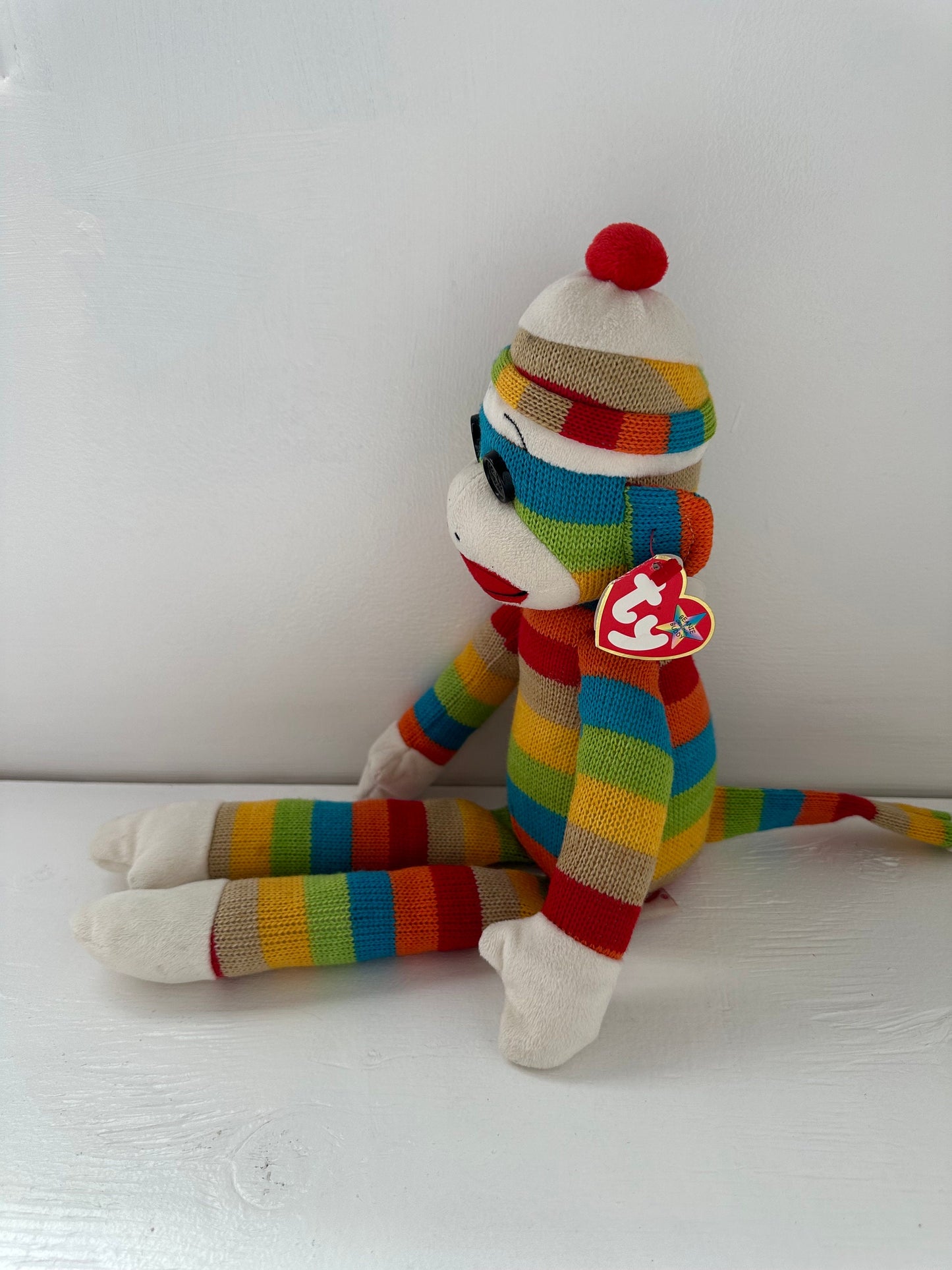 Ty Beanie Buddy “Socks” the Adorable Sock Monkey *Rare* (12  inch)