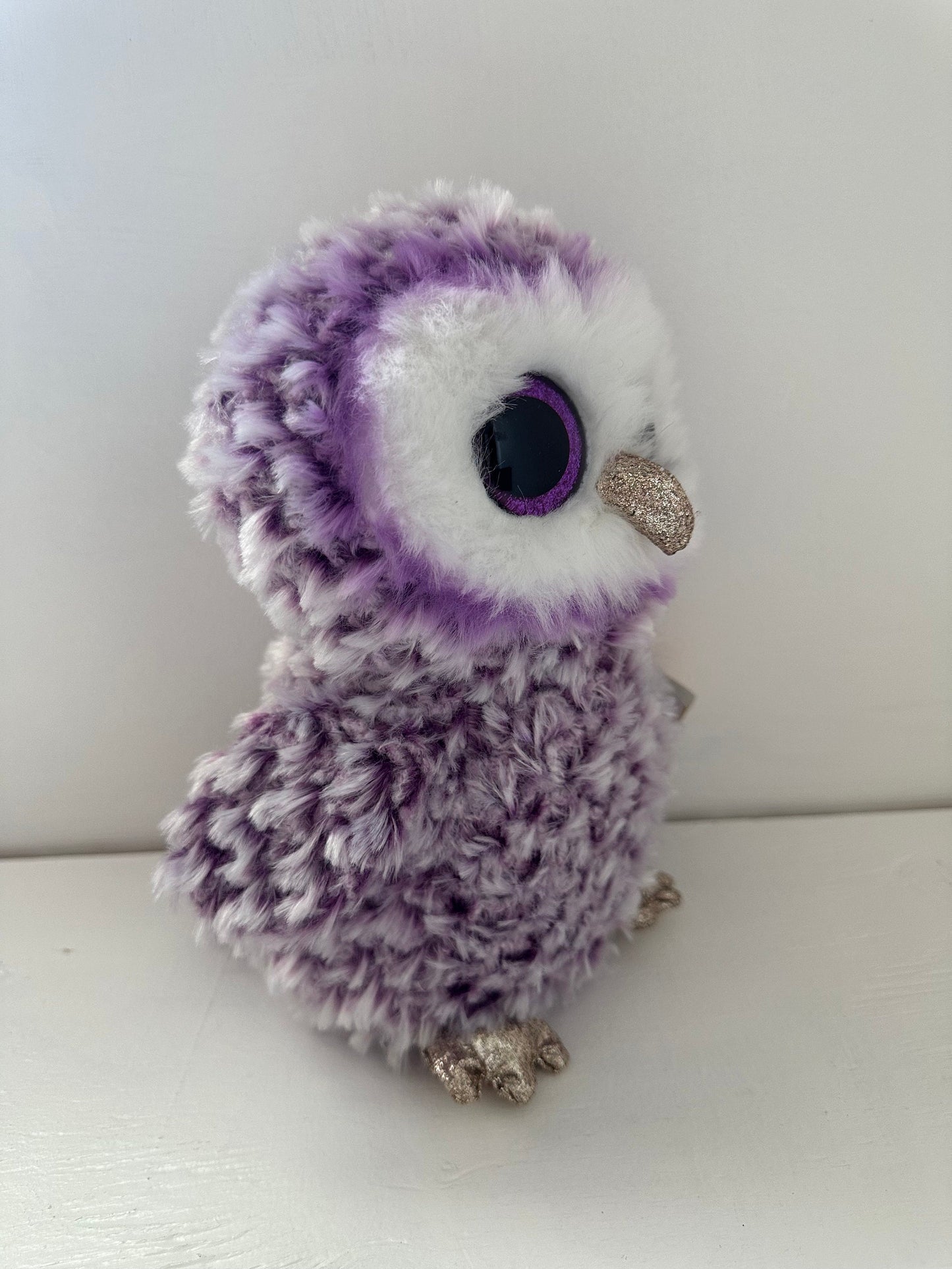 Ty Beanie Boo “‘Moonlight” the Purple Owl Non Mint Tag (9 inch)