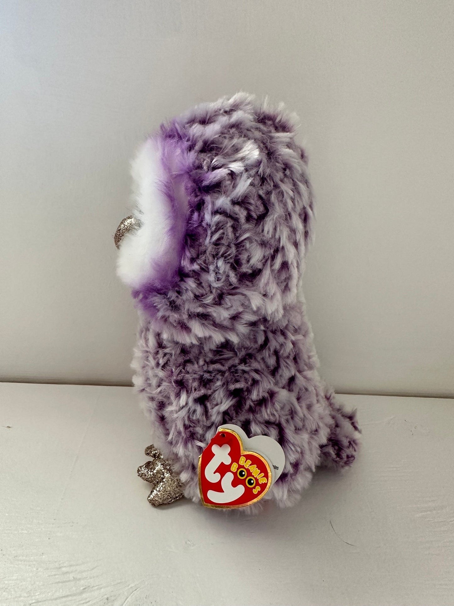 Ty Beanie Boo “‘Moonlight” the Purple Owl Non Mint Tag (9 inch)