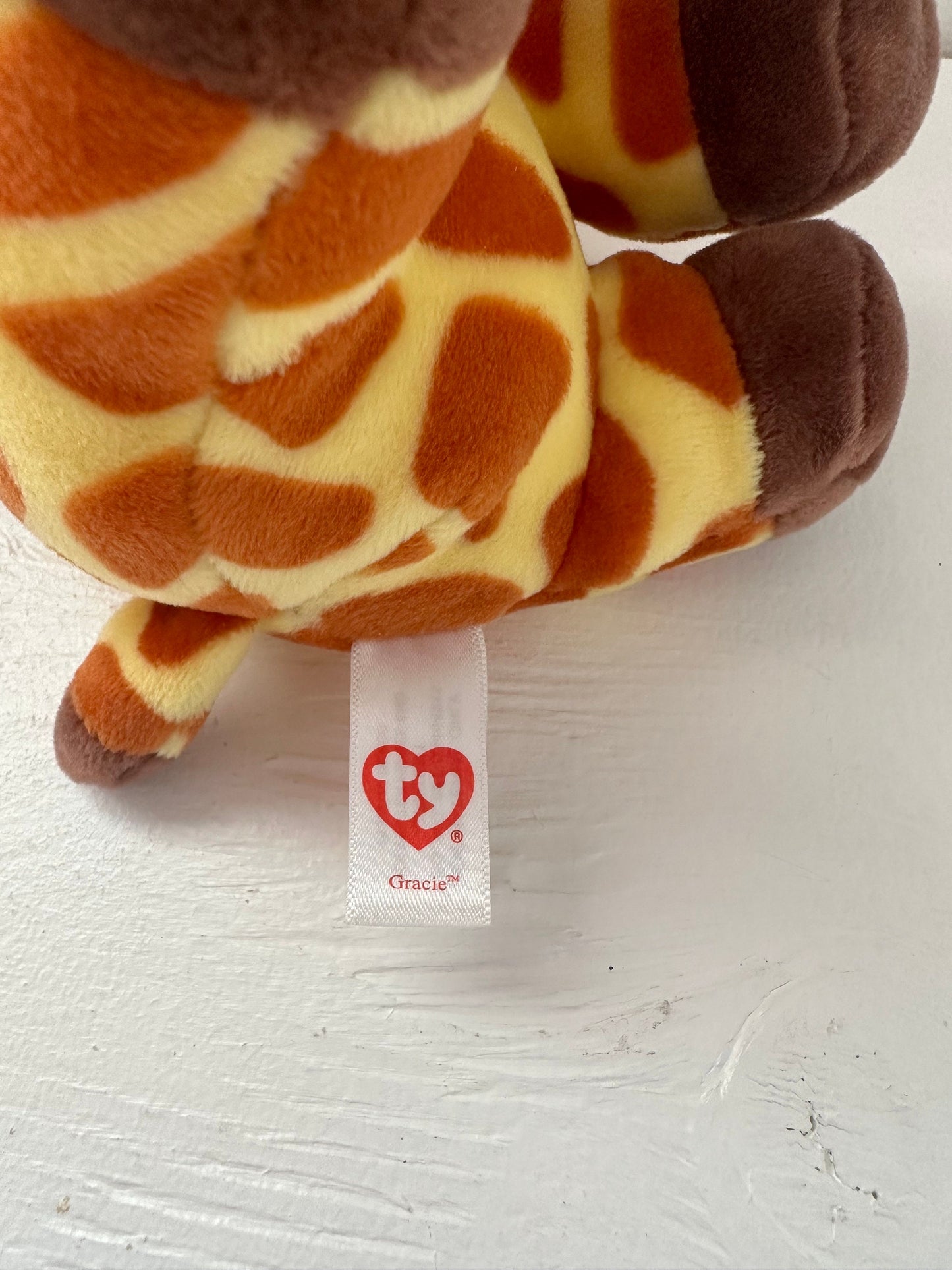 TY Baby Line “Gracie” the Yellow Giraffe - Made especially for baby! No Hang Tag! Rare* (6 inch)