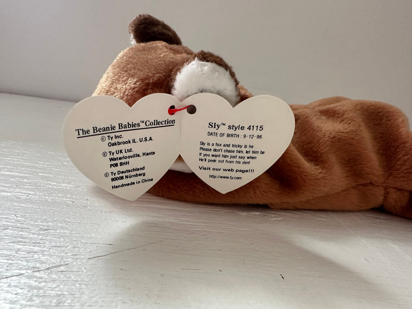 Ty Beanie Baby “Sly” the Fox - RARE Brown Belly Version! (8 inch)