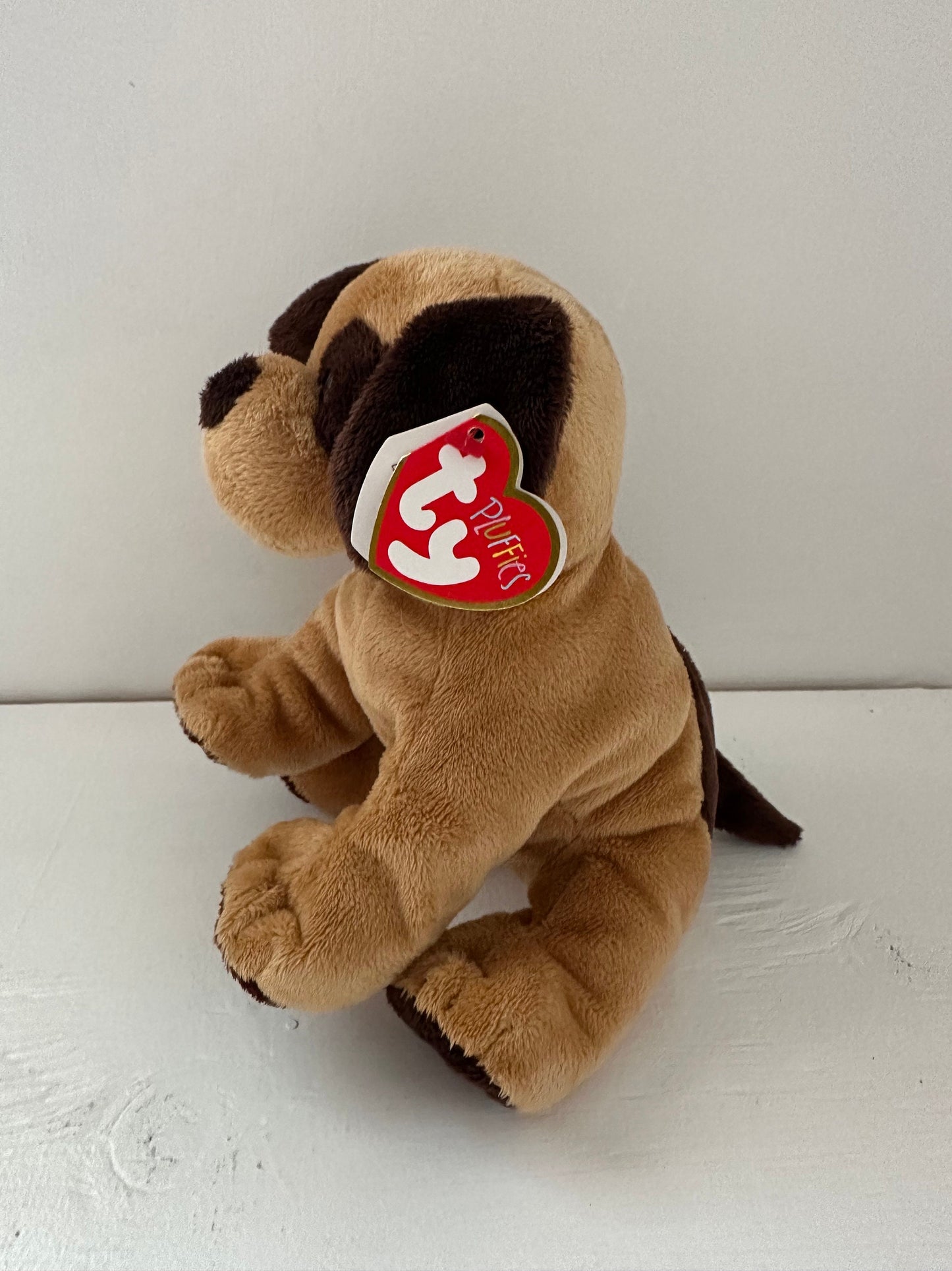 Ty Pluffies Collection “Barkers” the Dog *Rare* (8.5 inch)