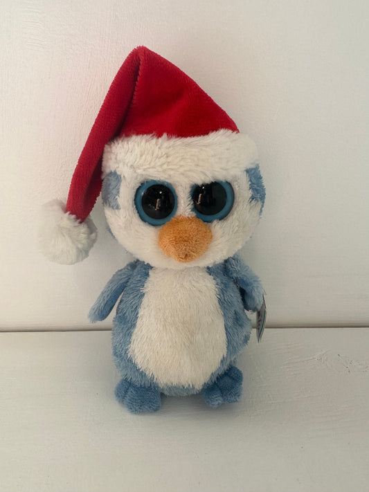 Ty Beanie Boo “Fairbanks” the Blue Penguin - Badly Creased Tag (6 inch)