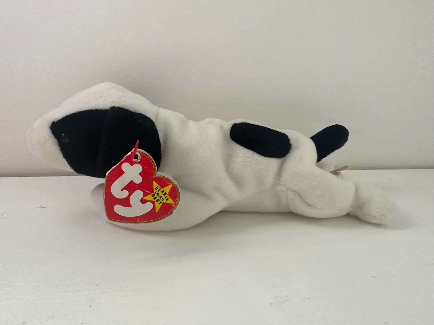 Ty Beanie Baby Dog “Spot” the Dog Handmade in Korea with Canadian Tush - Non Mint Tag (8 inch)