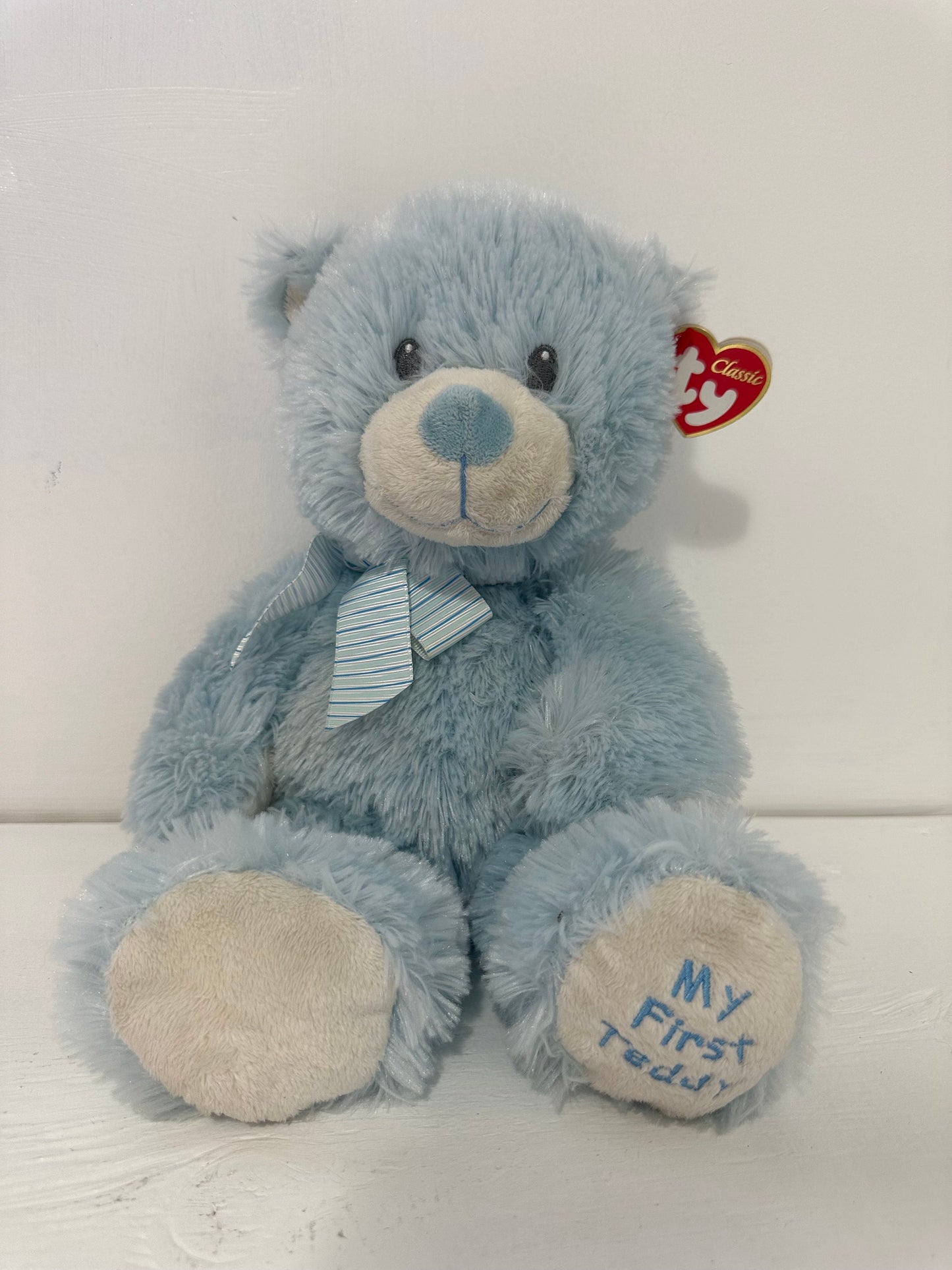 Ty Classics Collection “Sweet Baby” the Adorable Blue My First Teddy Bear  (14 inch)