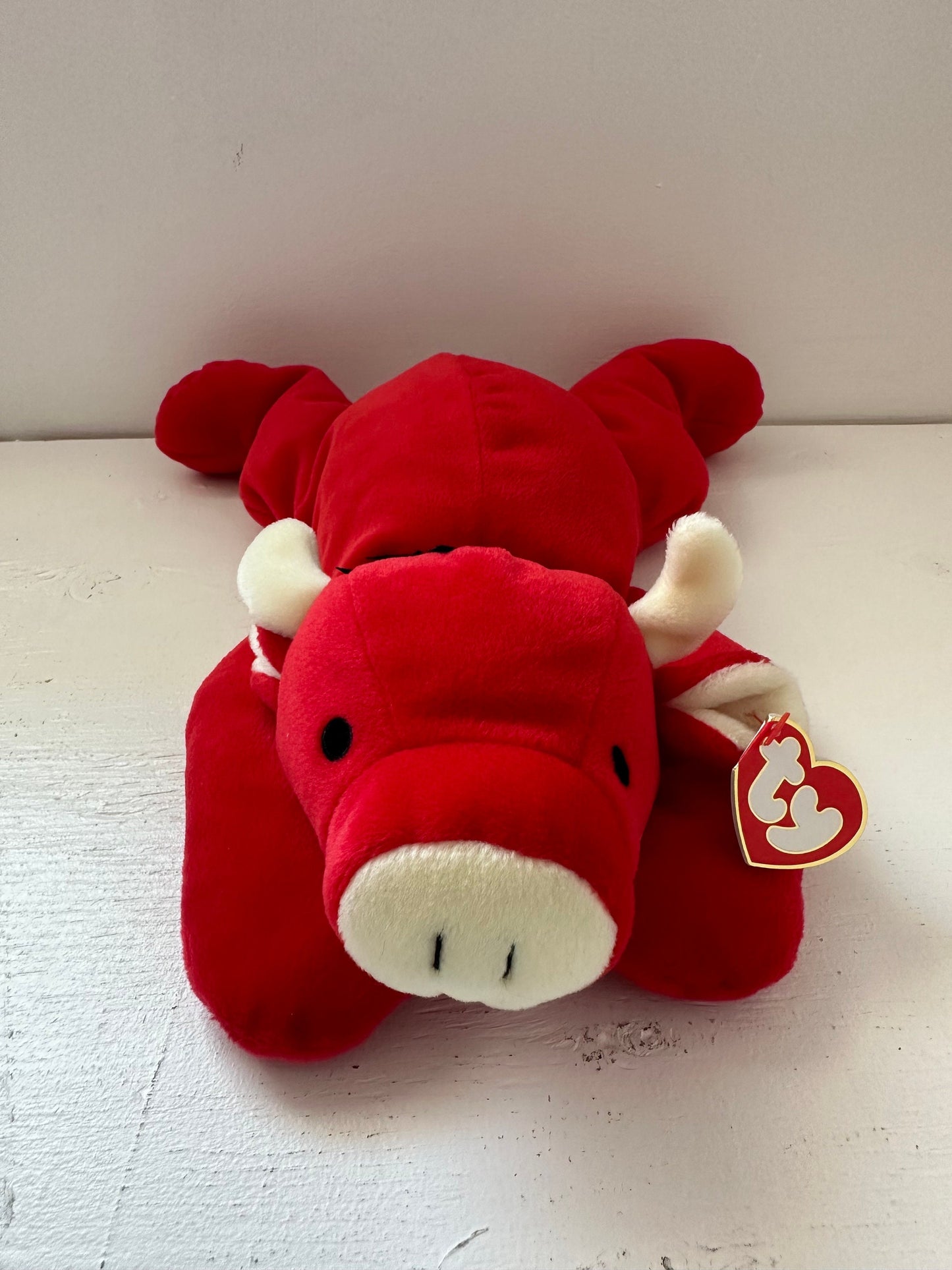 Ty Pillow Pal “Red” the Bull ! (14 inch)