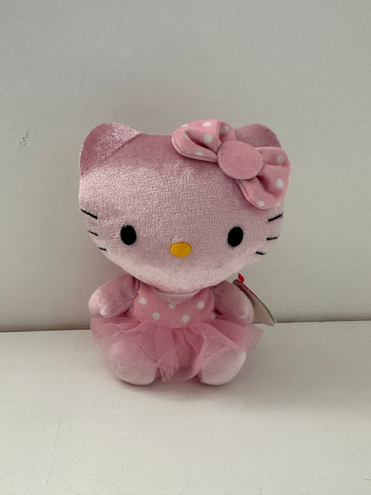 Ty Beanie Baby Vintage PINK “Hello Kitty” wearing Pink Tutu Dress (6 inch)