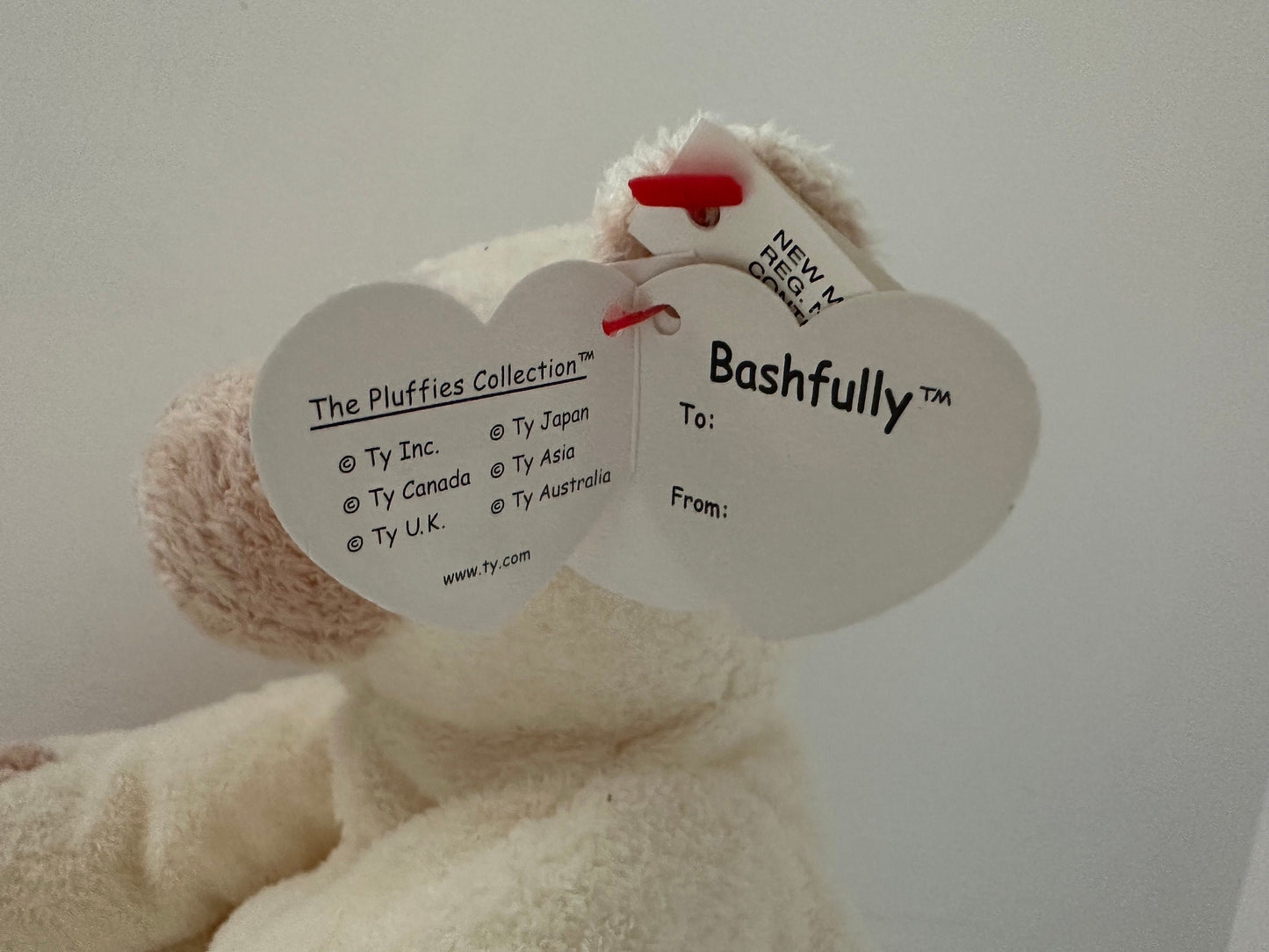 Ty Pluffies Collection “Bashfully” the Adorable Lamb  RARE (11 inch)