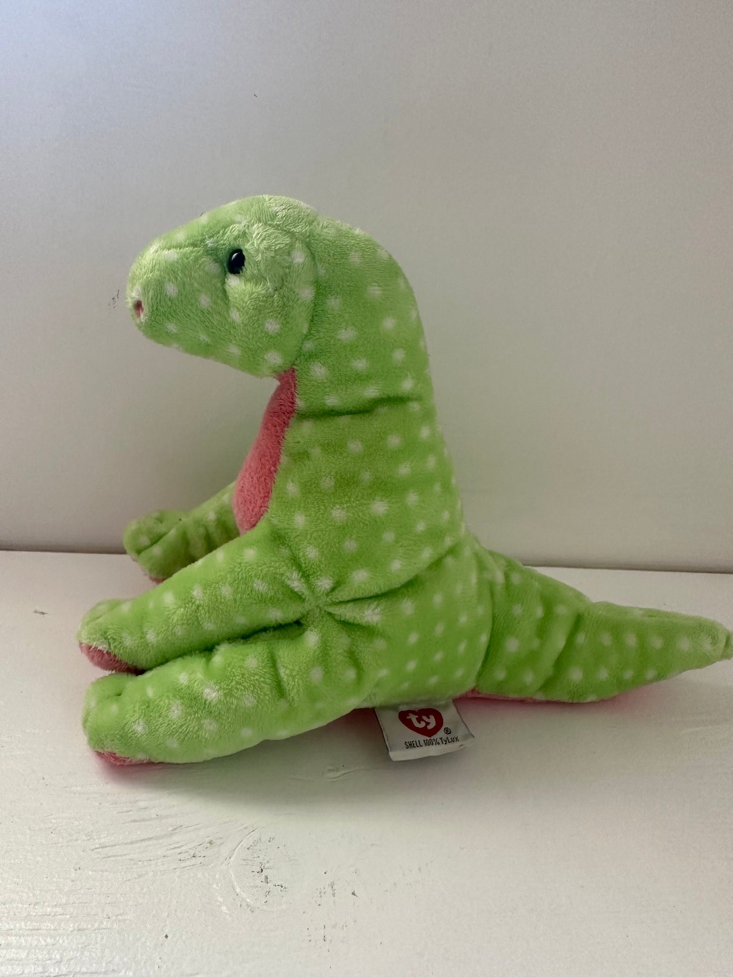 Ty Pluffies Collection “Stomps” the Dinosaur - No Hang Tag *Rare* (8 inch)